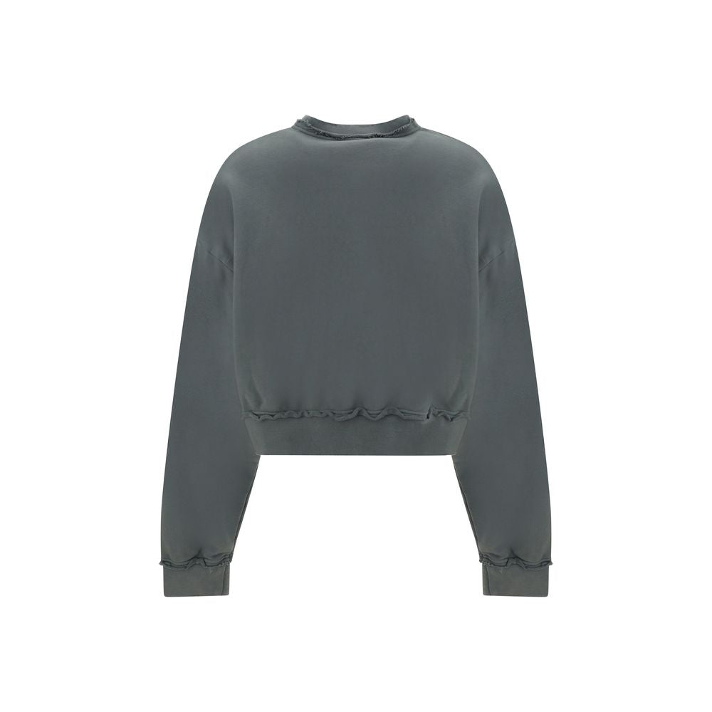 Miu Miu Gray Cotton Sweatshirt Miu Miu