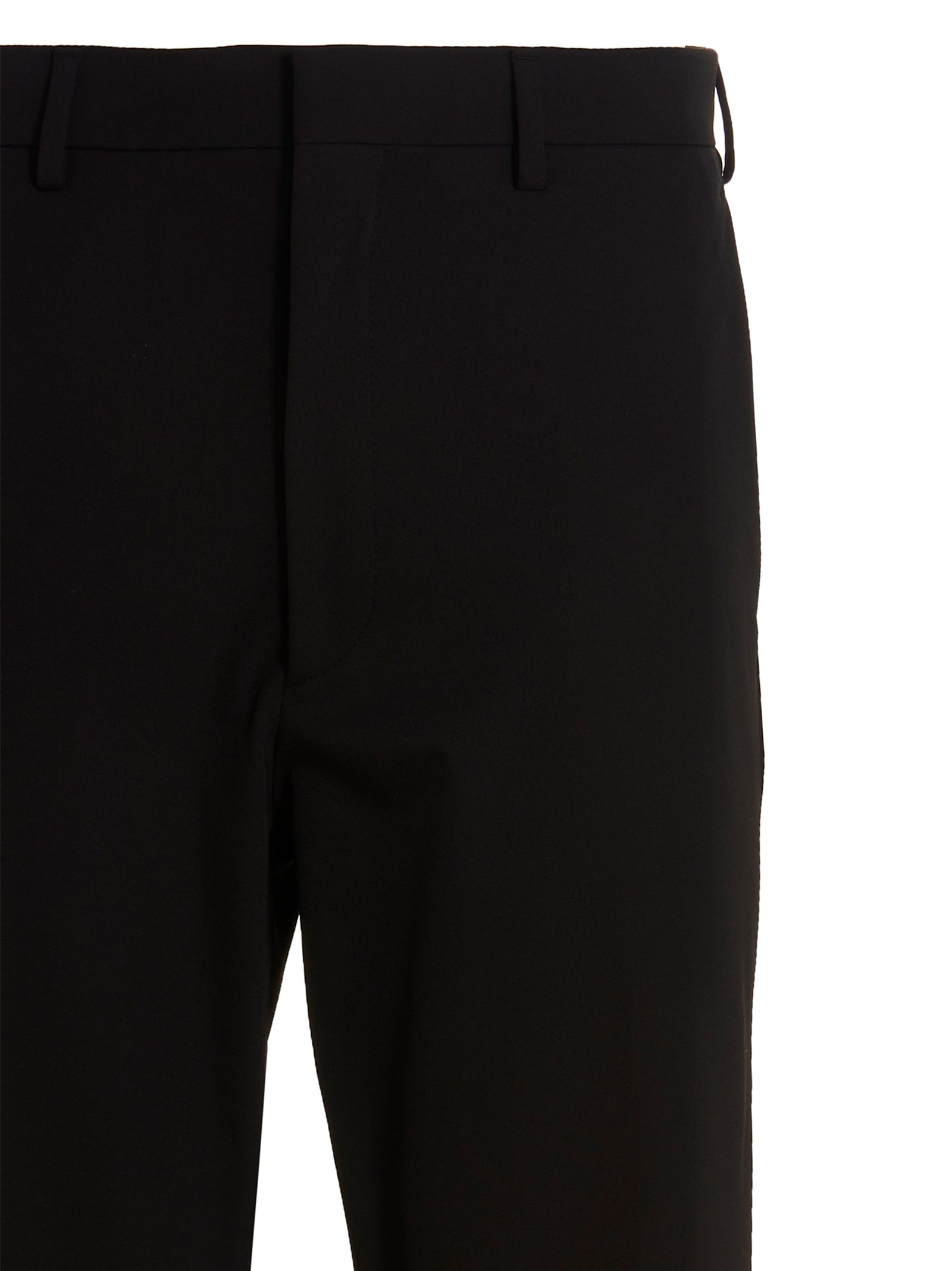 Prada Black Polyester Casual Pants Prada
