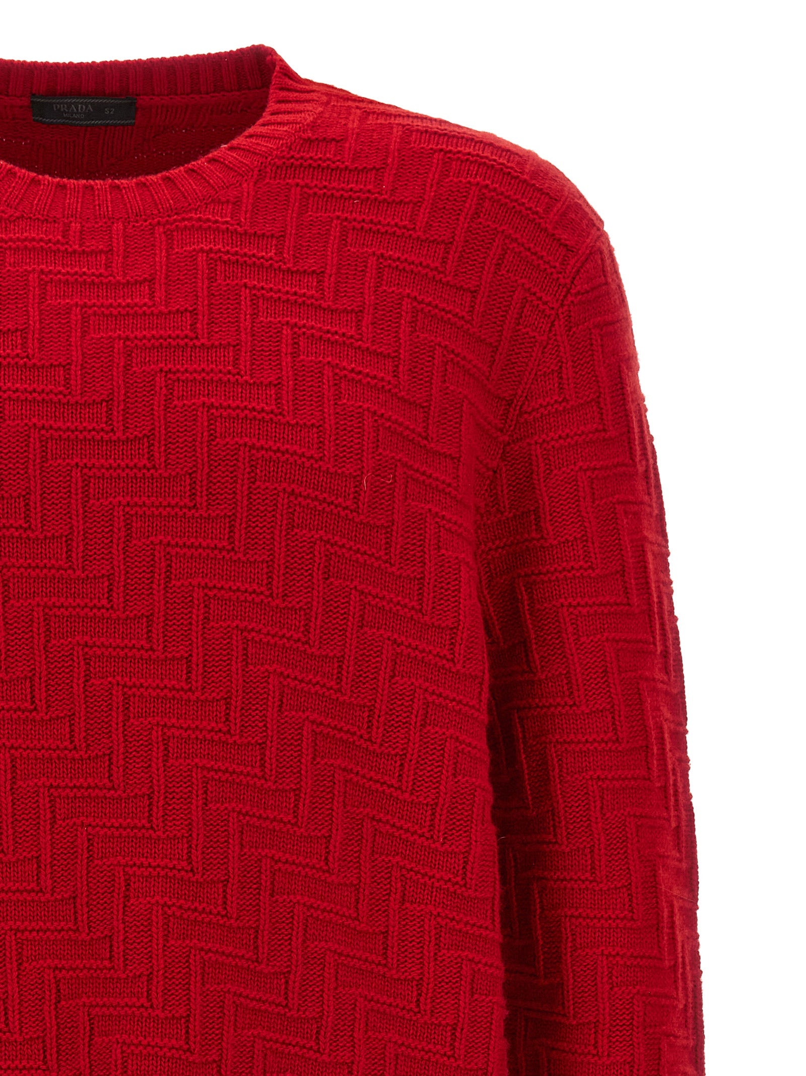 Prada Multicolor Virgin Wool Cardigan Prada