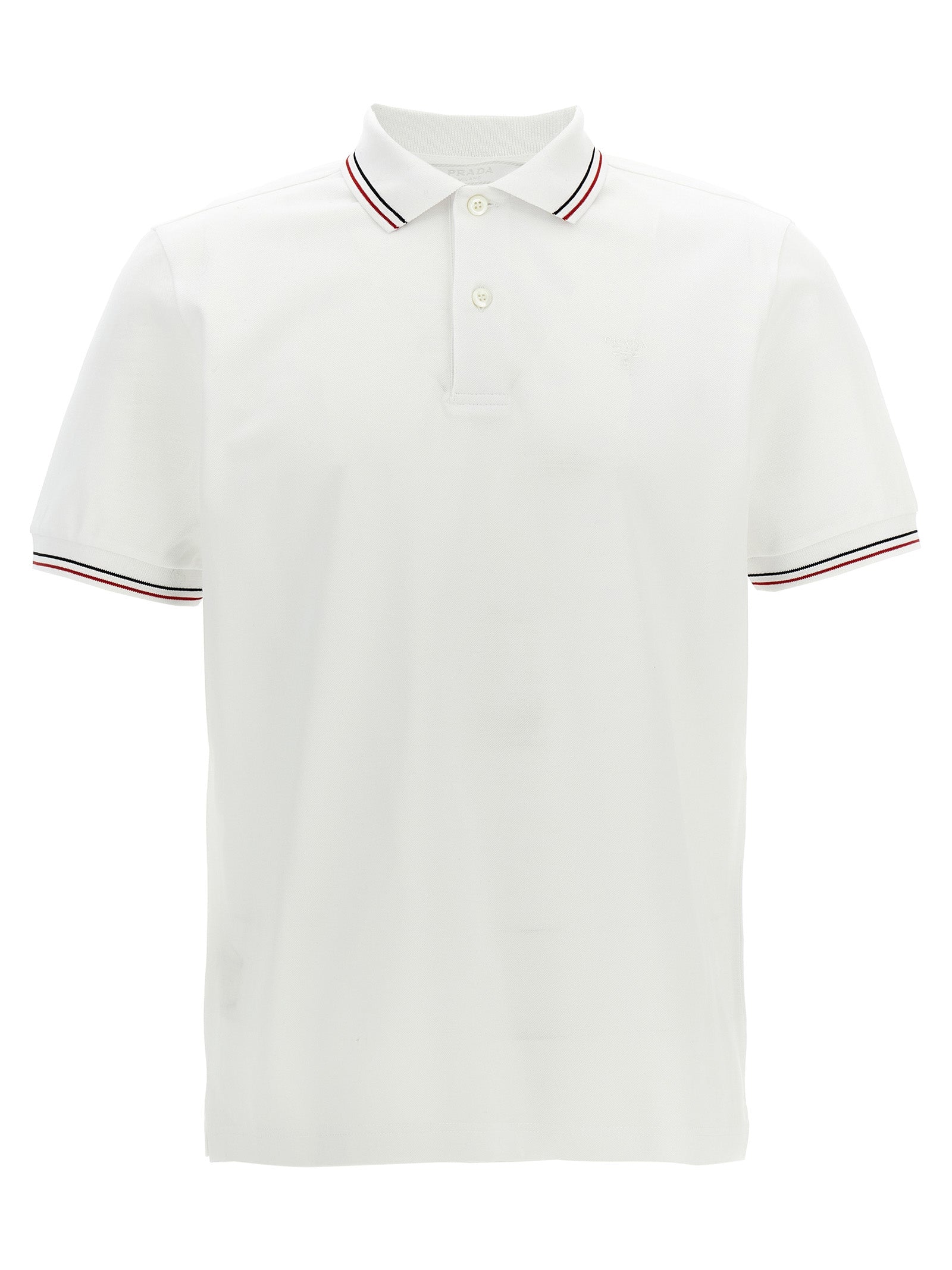 Prada White Cotton Polo Shirt Prada