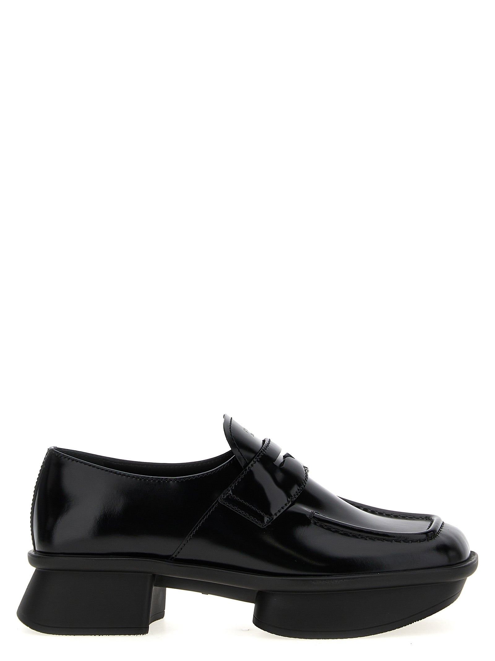 Prada Black Calfskin Slip-On Loafers Prada