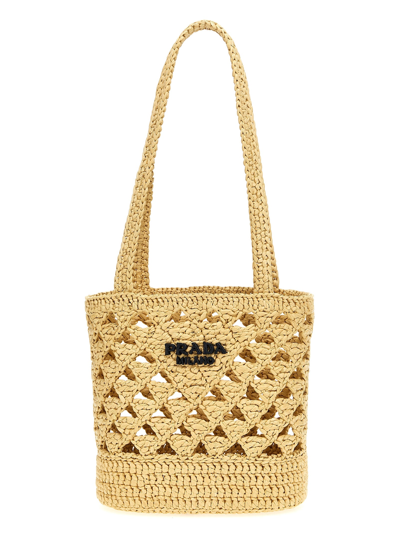 Prada Beige Viscose Handbag Prada