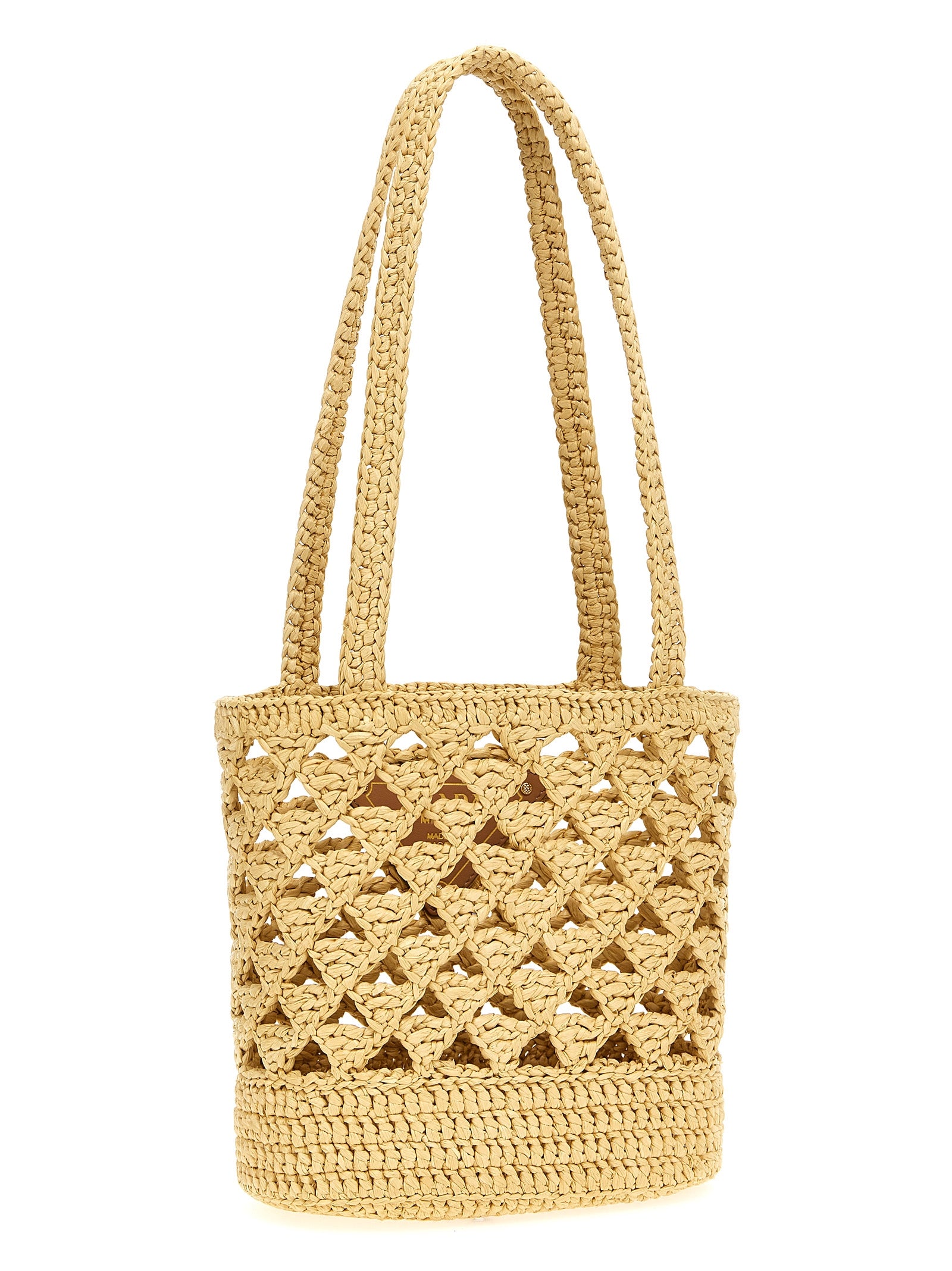 Prada Beige Viscose Handbag Prada