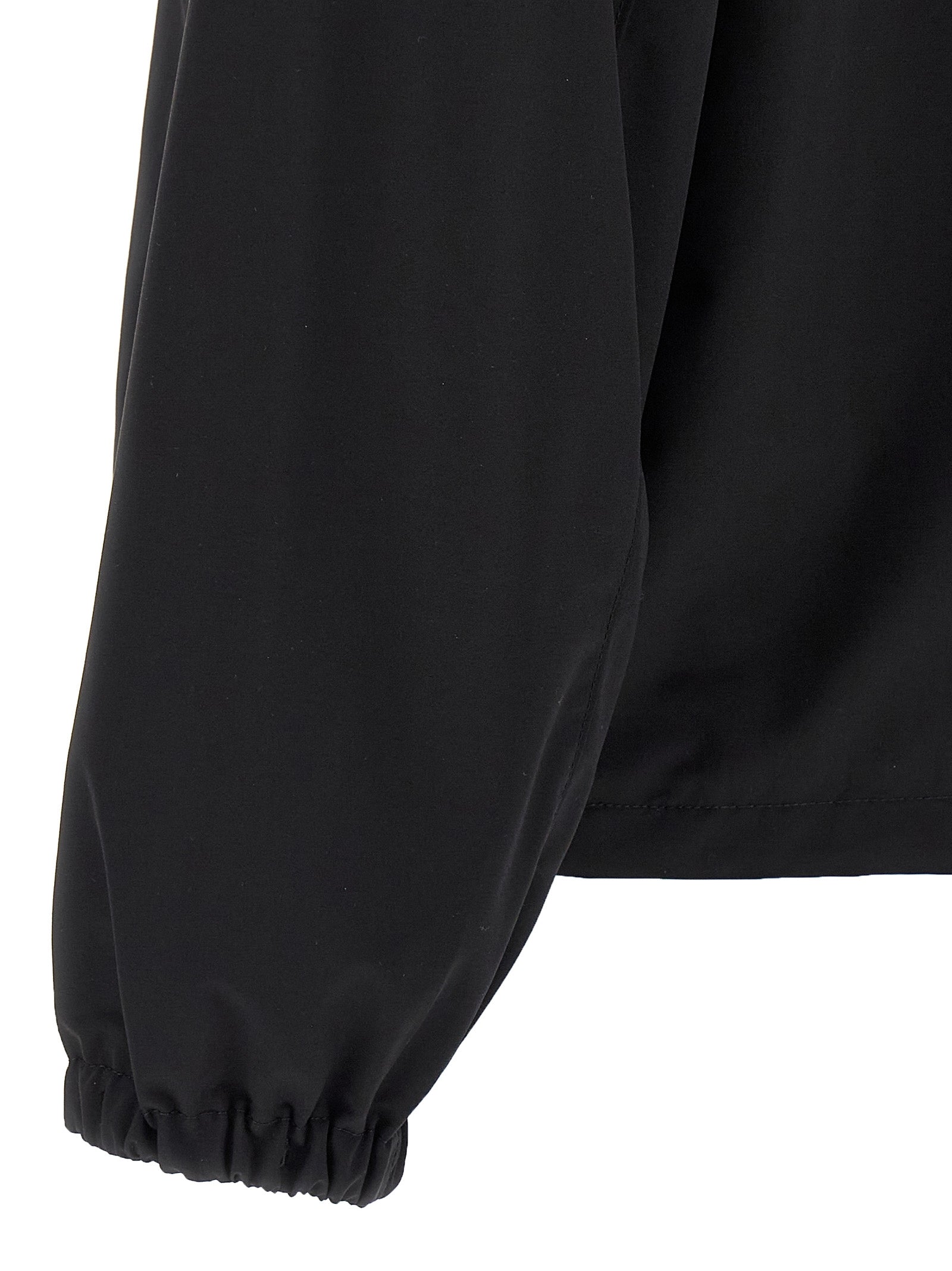 Prada Black Virgin Wool Full-Length Jacket Prada