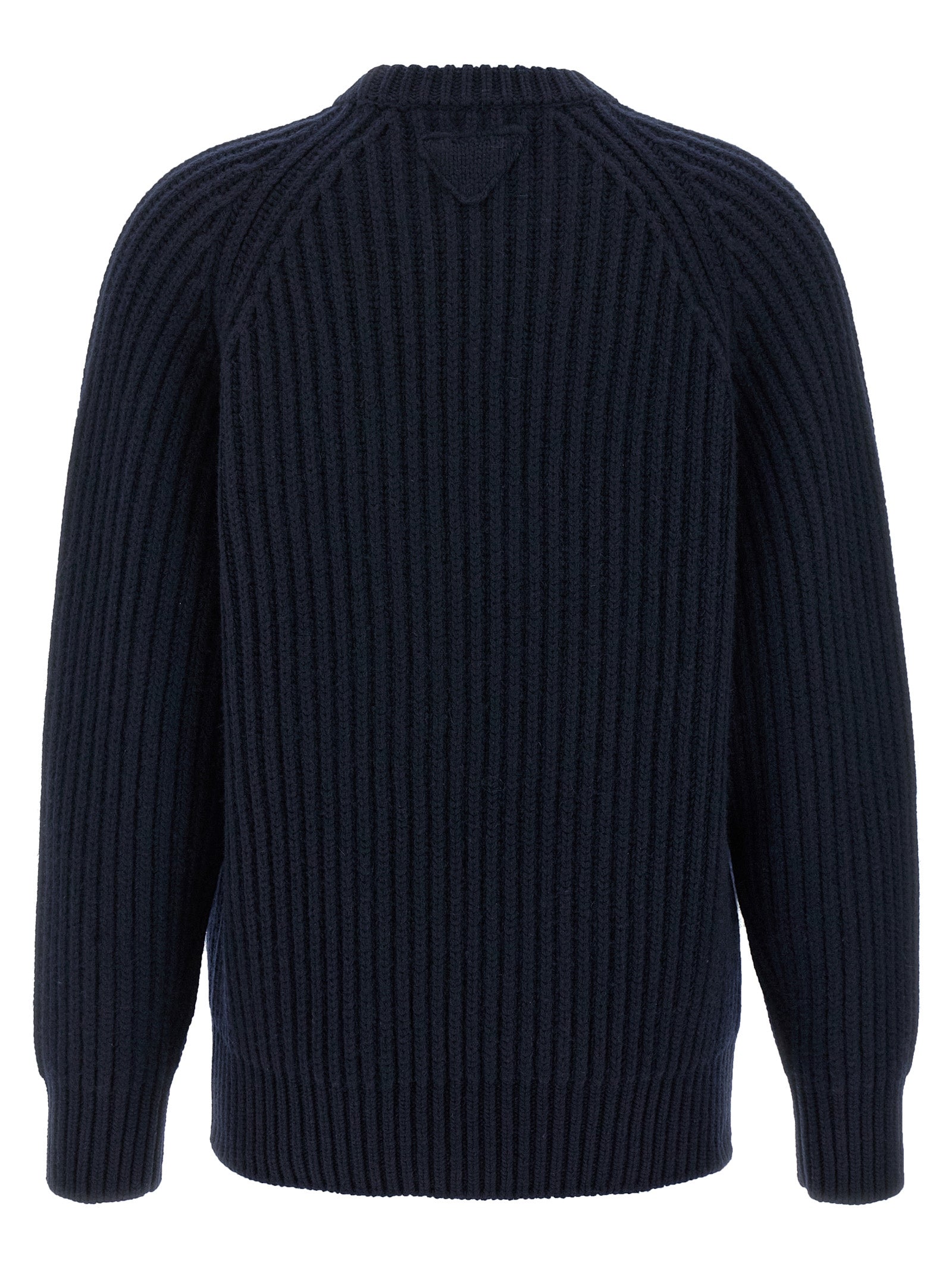 Prada Blue Virgin Wool Cardigan Prada