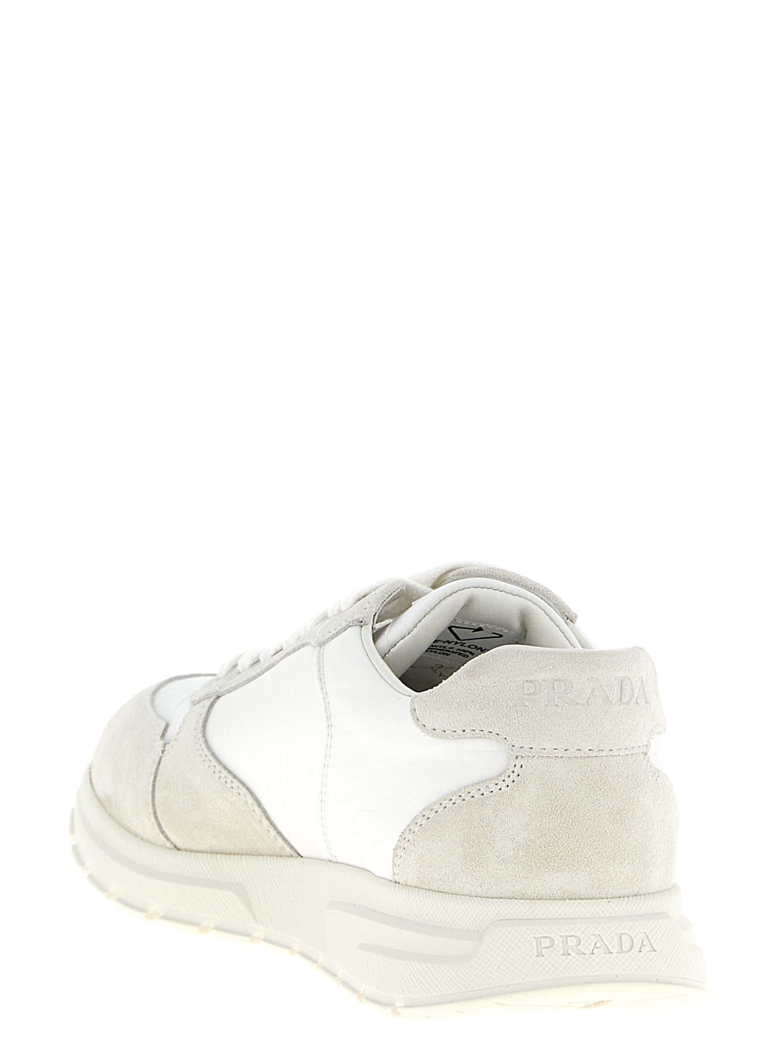 Prada White Polyamide Low Top Sneakers Prada