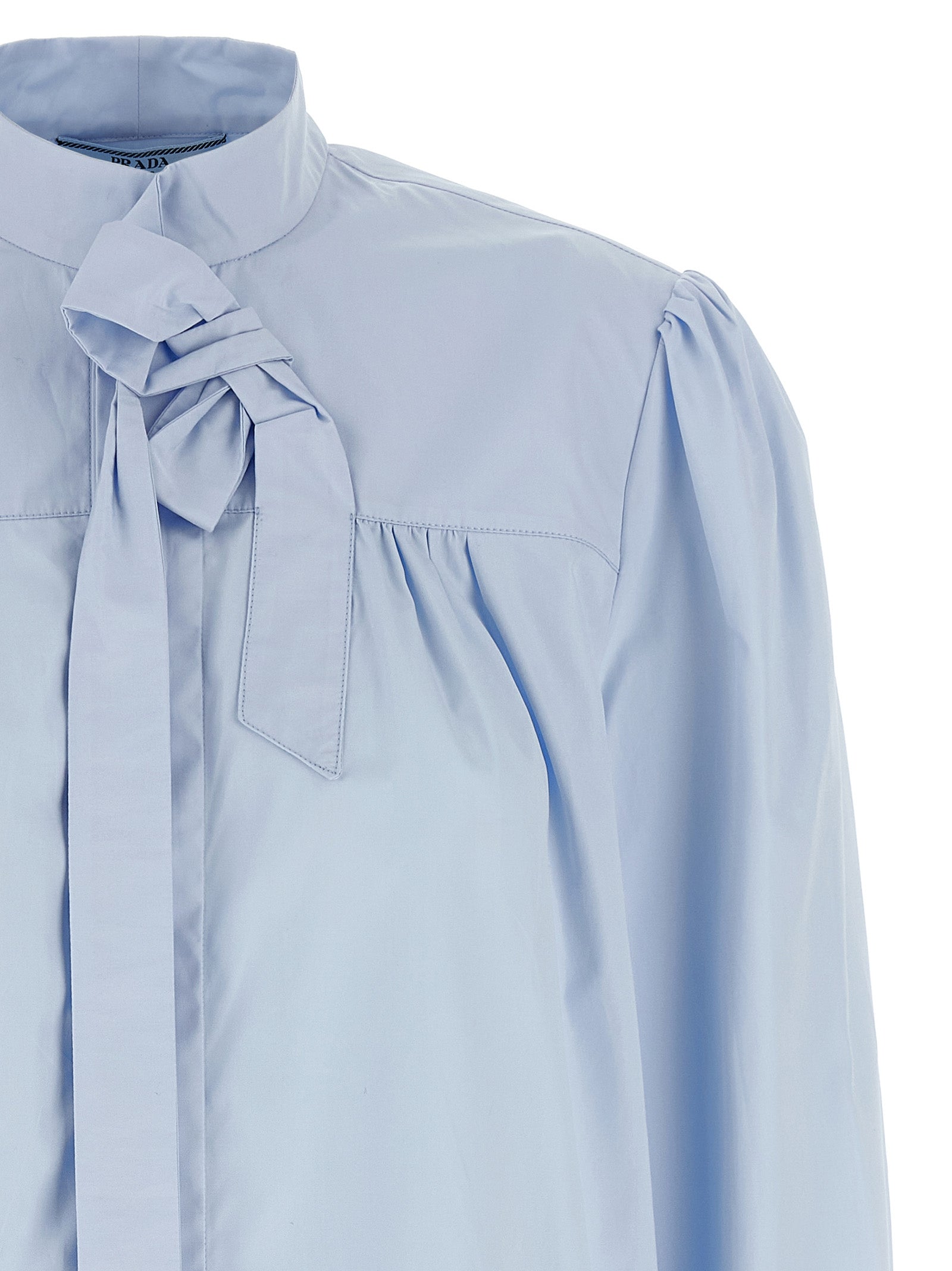 Prada Blue Cotton Blouse Prada