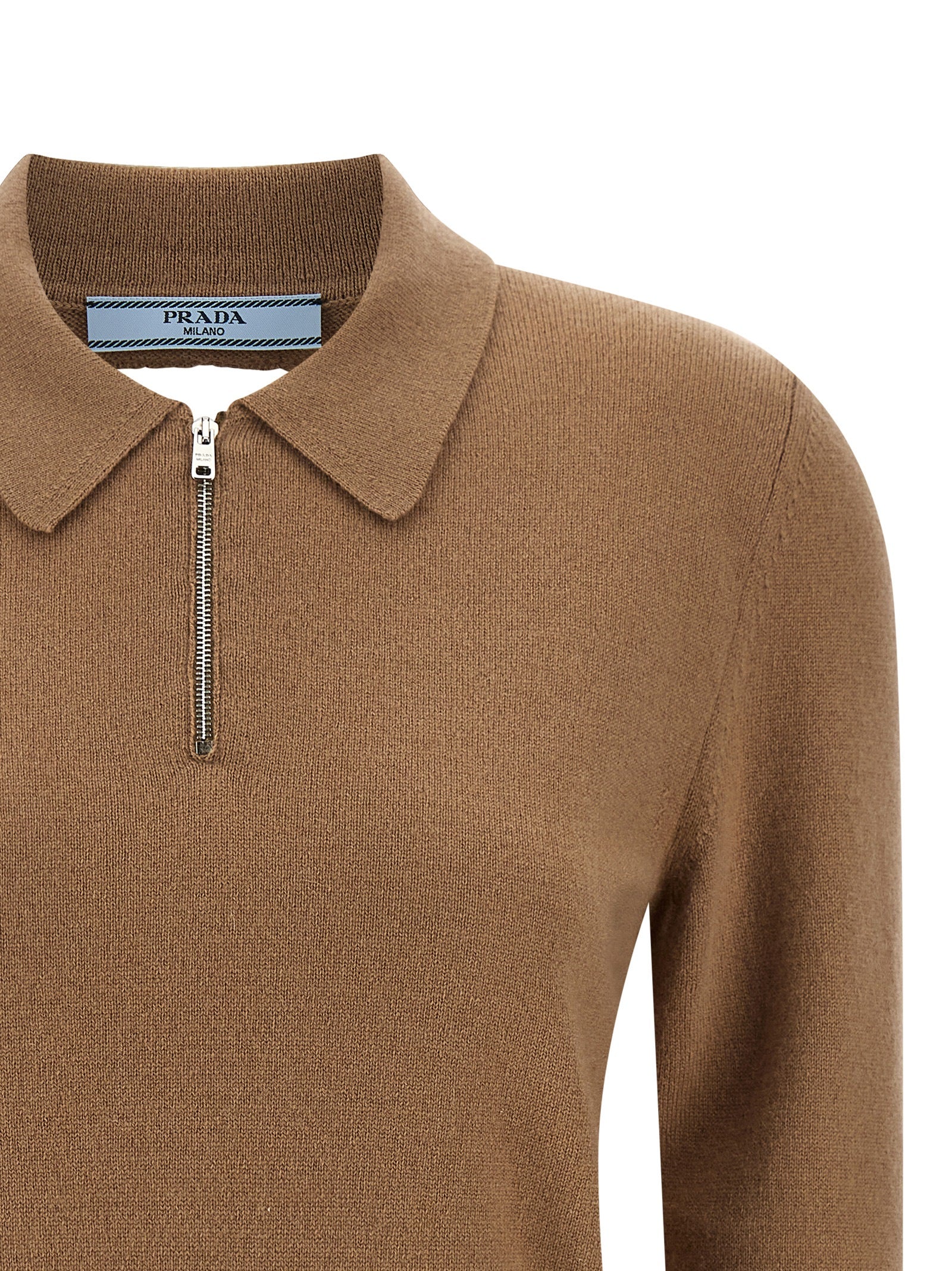 Prada Beige Cashmere Polo Shirt Prada