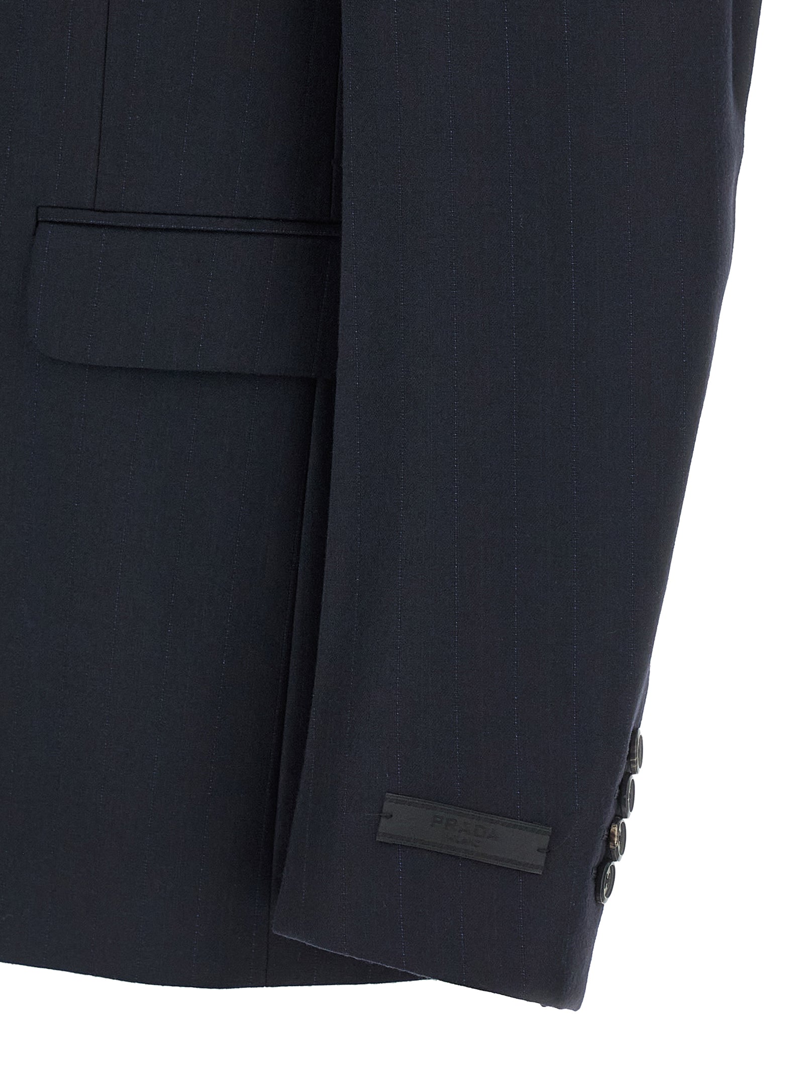 Prada Blue Virgin Wool Two-Piece Suit Prada
