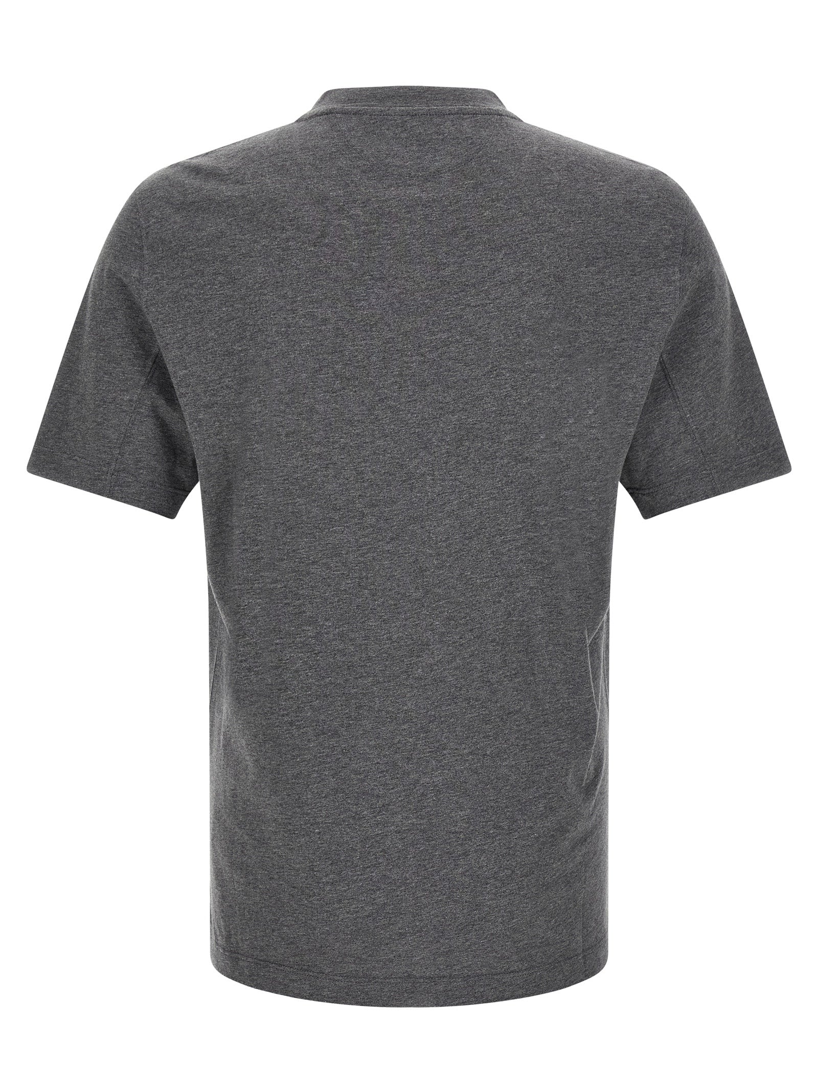 Brunello Cucinelli Gray Cotton T-Shirt Brunello Cucinelli