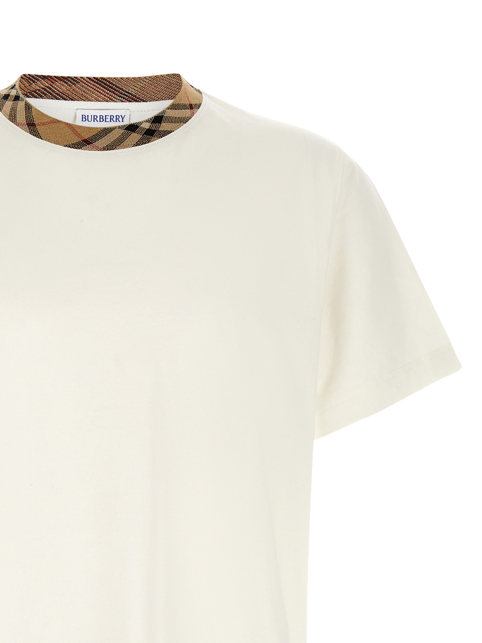 Burberry Beige Cotton T-Shirt Burberry