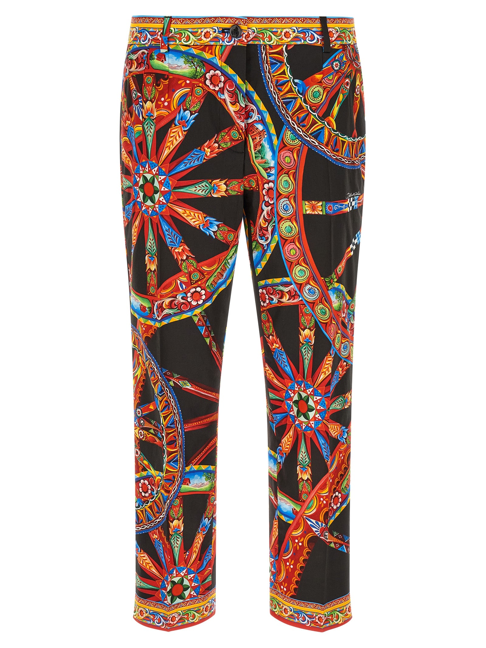 Dolce & Gabbana Multicolor Cotton Casual Pants Dolce & Gabbana