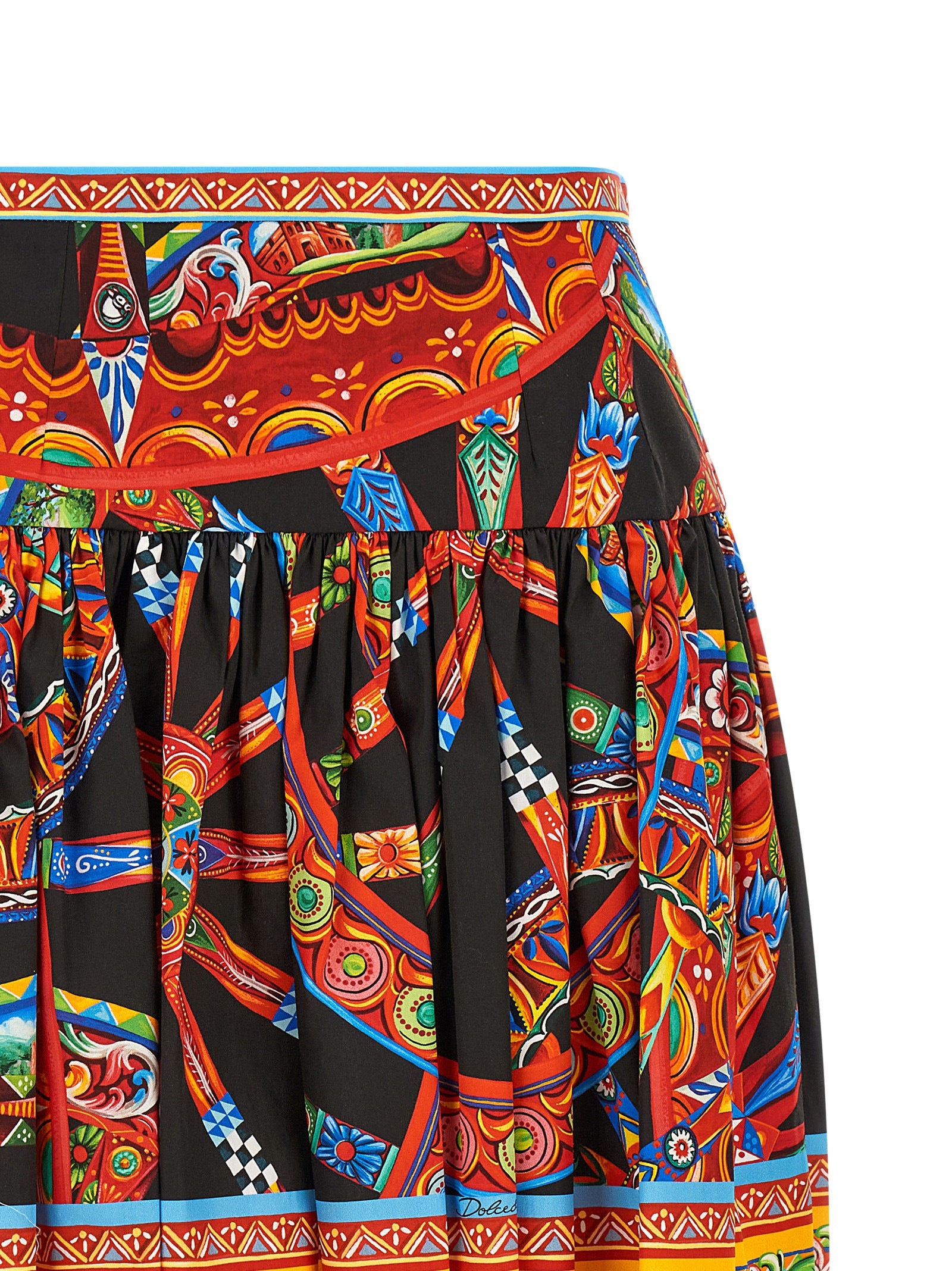 Dolce & Gabbana Multicolor Cotton Long Skirt Dolce & Gabbana