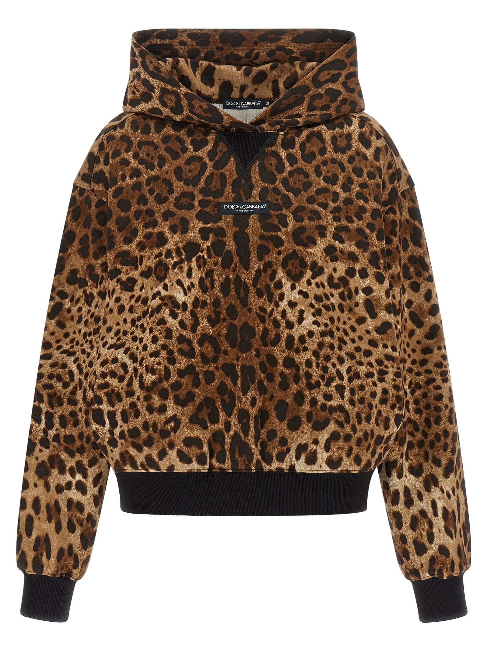 Dolce & Gabbana Brown Cotton Hoodie Dolce & Gabbana