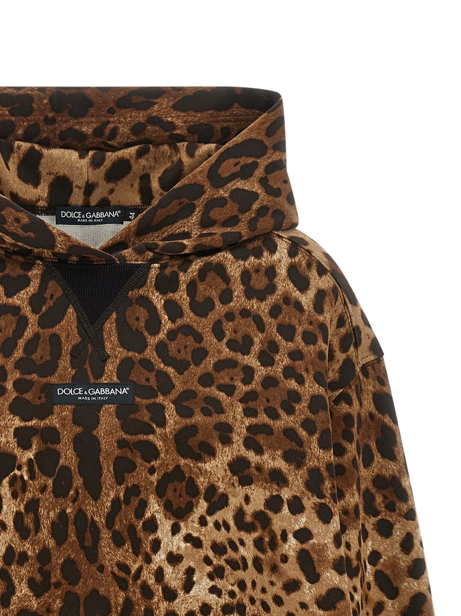 Dolce & Gabbana Brown Cotton Hoodie Dolce & Gabbana