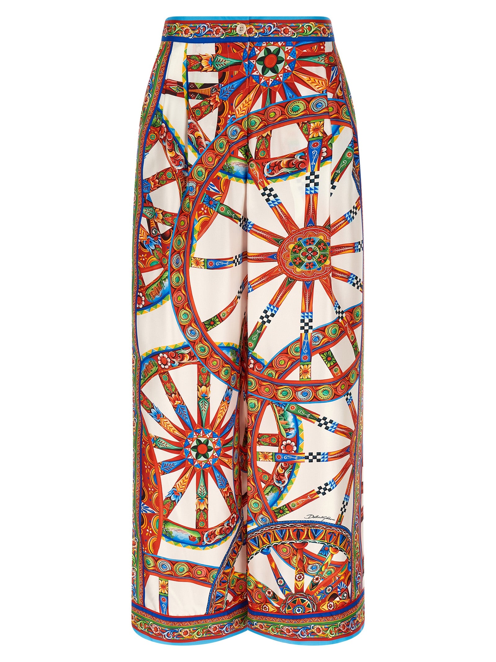 Dolce & Gabbana Multicolor Silk Casual Pants Dolce & Gabbana