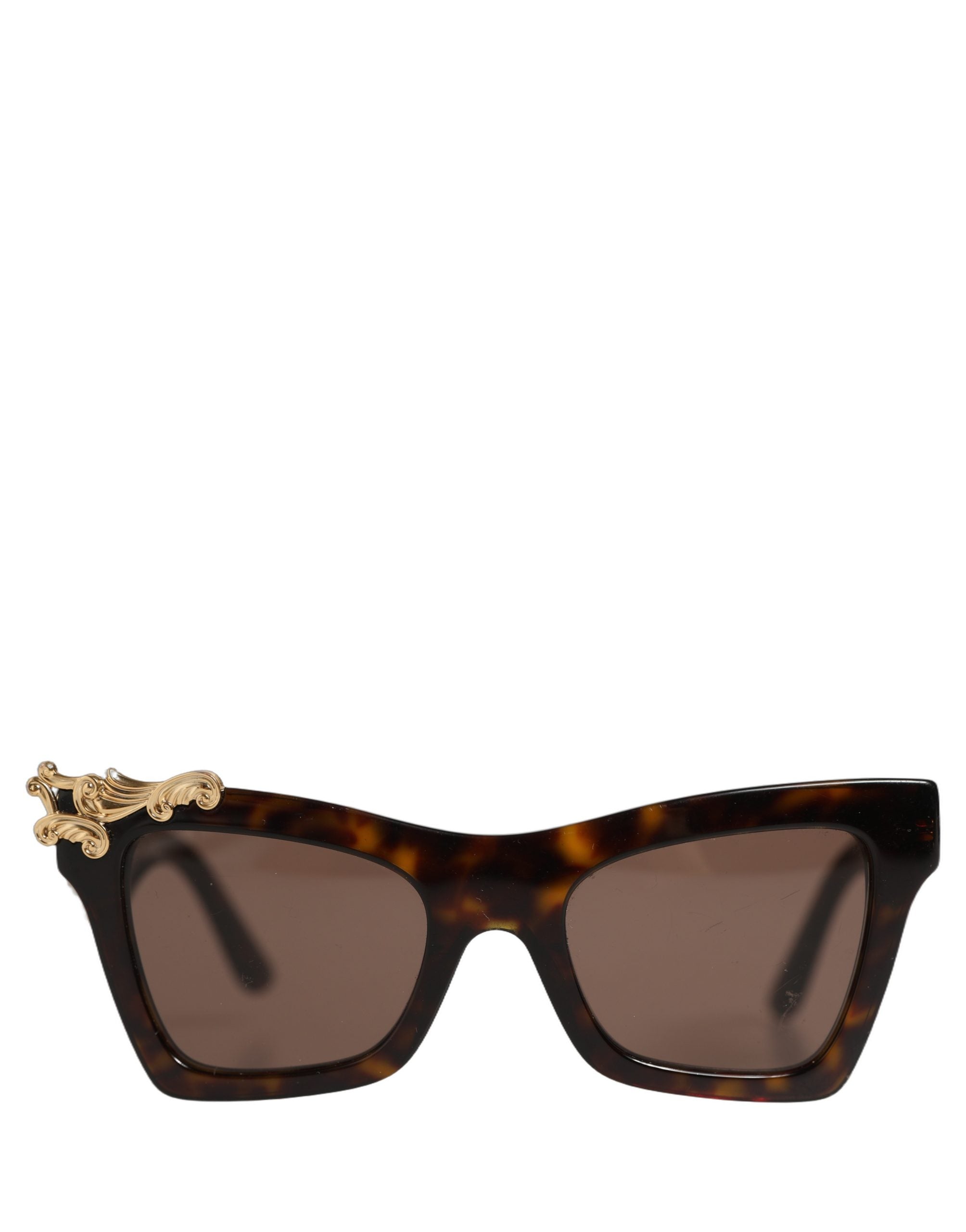 Dolce & Gabbana Brown DG4434 Accent Havana Acetate Frame Sunglasses Dolce & Gabbana