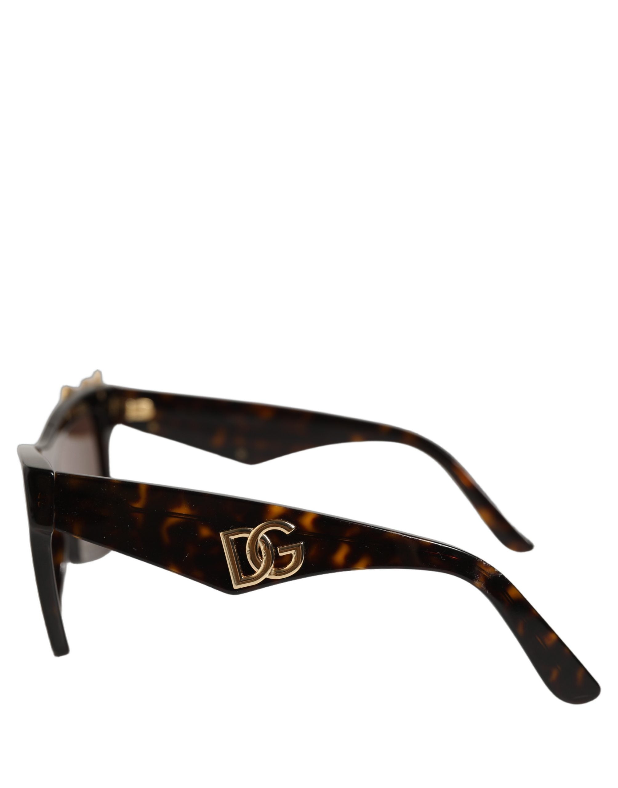Dolce & Gabbana Brown DG4434 Accent Havana Acetate Frame Sunglasses Dolce & Gabbana