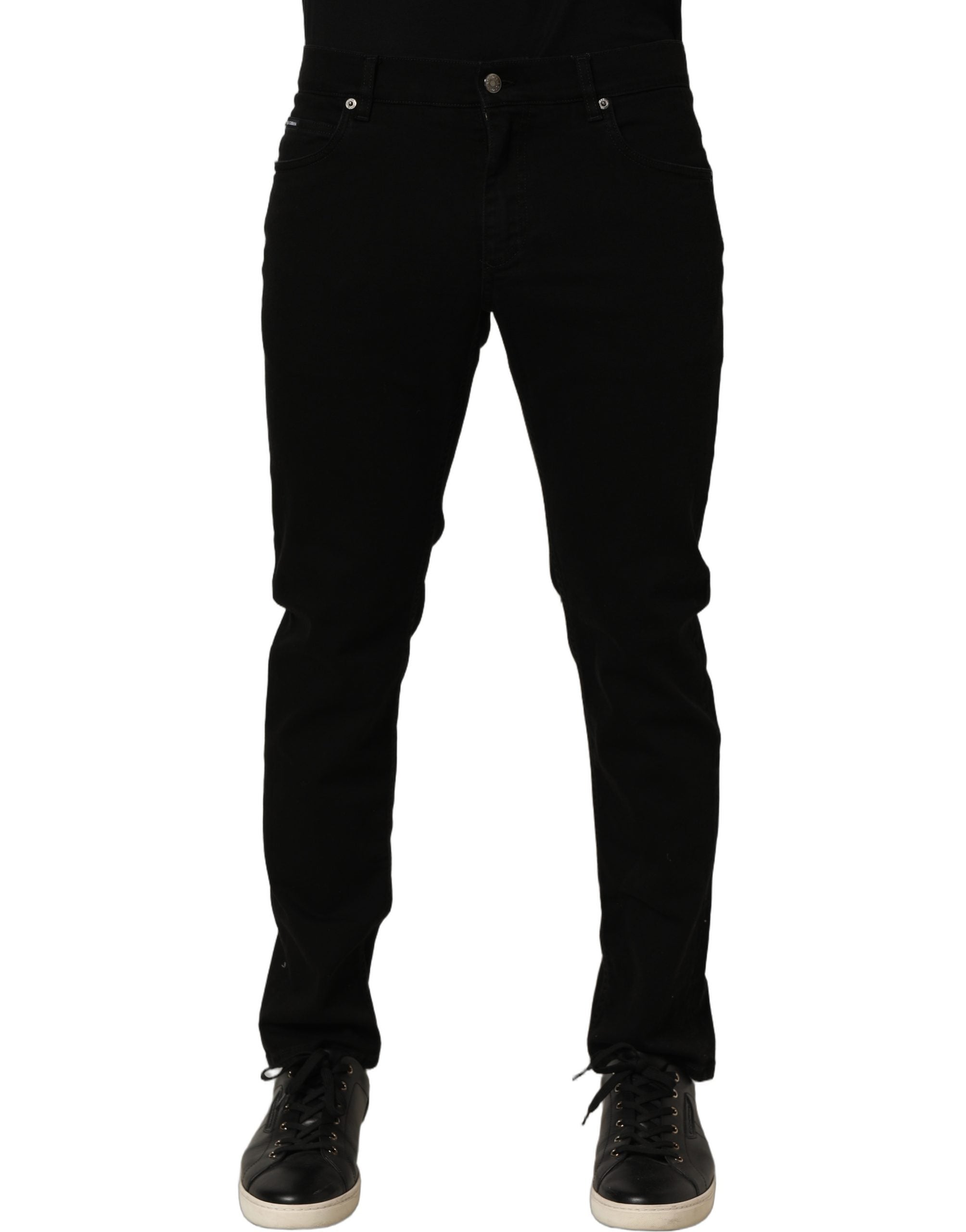 Dolce & Gabbana Black CottonStretch Regular Skinny Denim Jeans Dolce & Gabbana