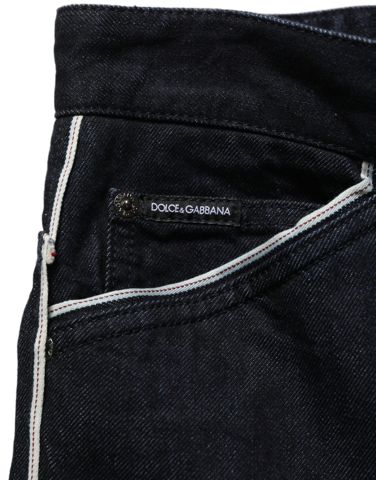 Dolce & Gabbana Black Cotton Stretch Straight Men Denim Jeans Dolce & Gabbana