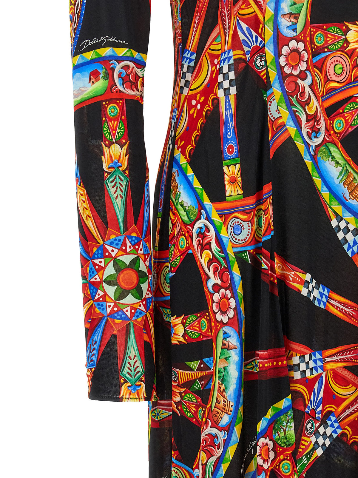 Dolce & Gabbana Multicolor Viscose Long Dress Dolce & Gabbana