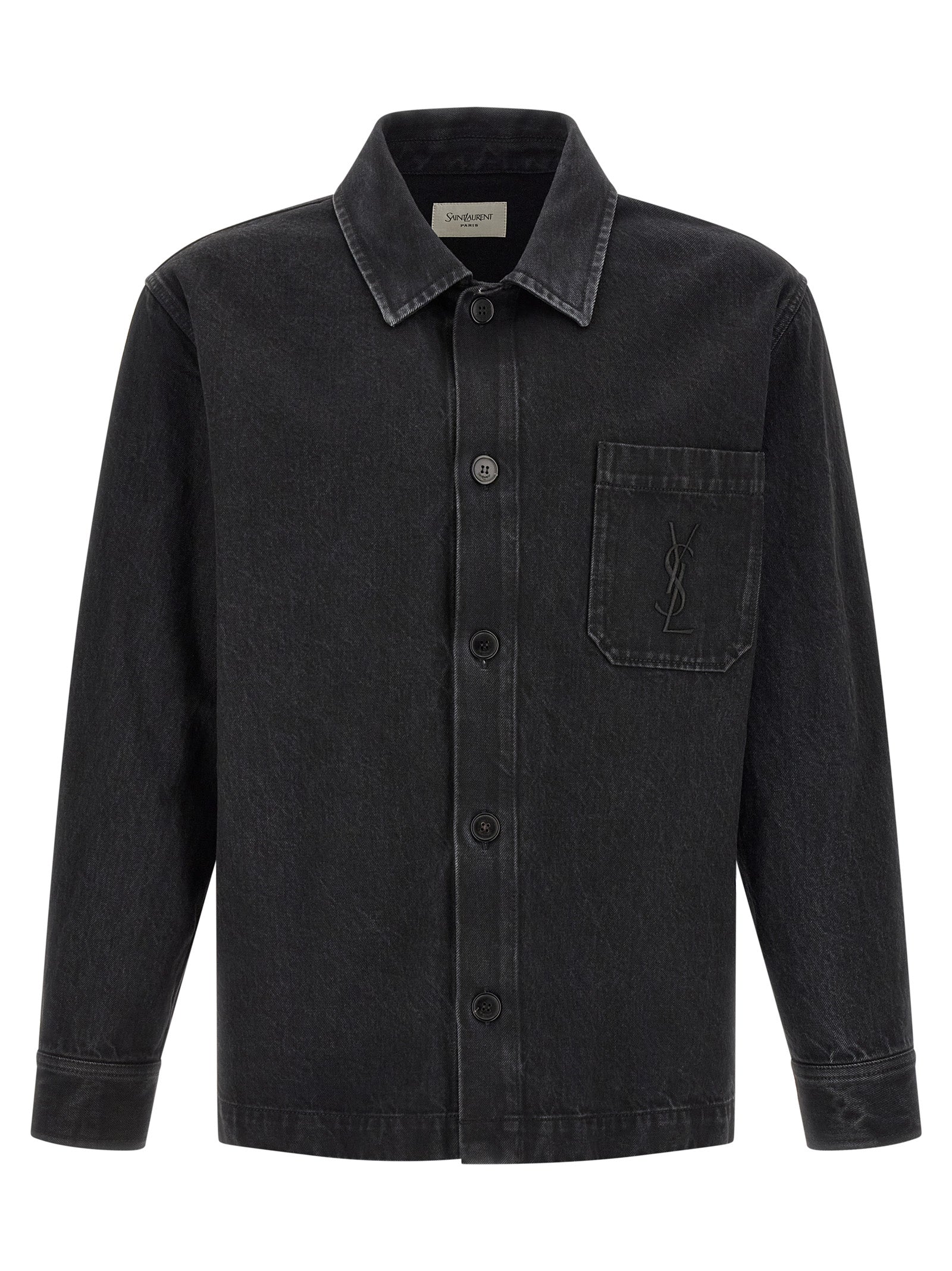 Saint Laurent Black Cotton Blouse Saint Laurent