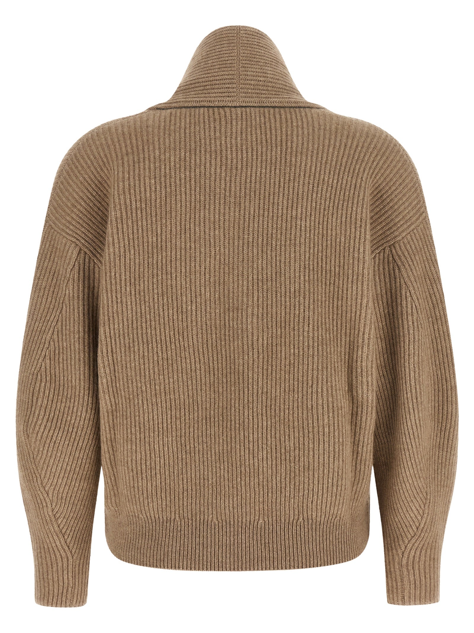 Brunello Cucinelli Beige Cashmere Cardigan Brunello Cucinelli