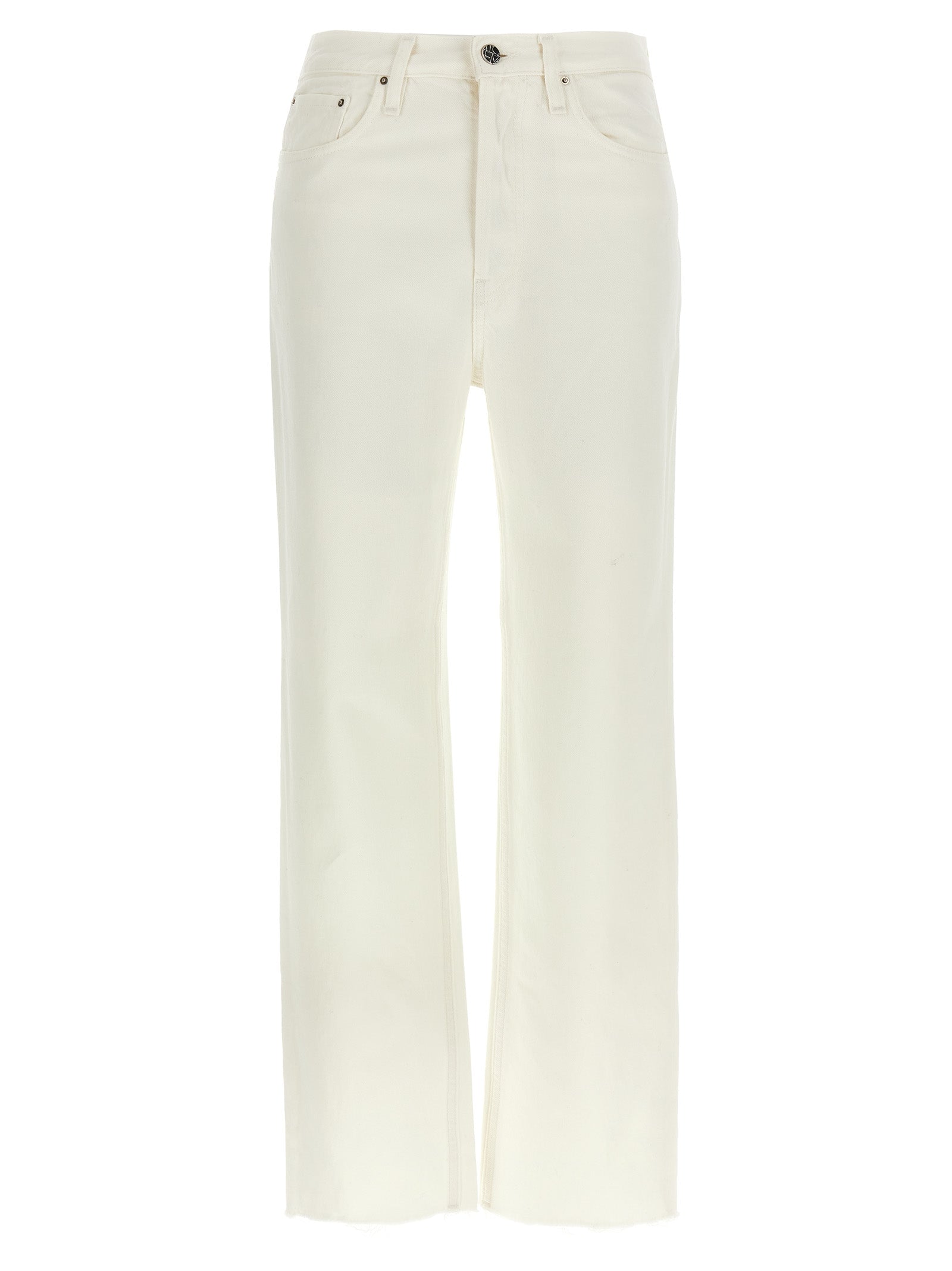 TOTEME White Cotton High-Waisted Jean TOTEME