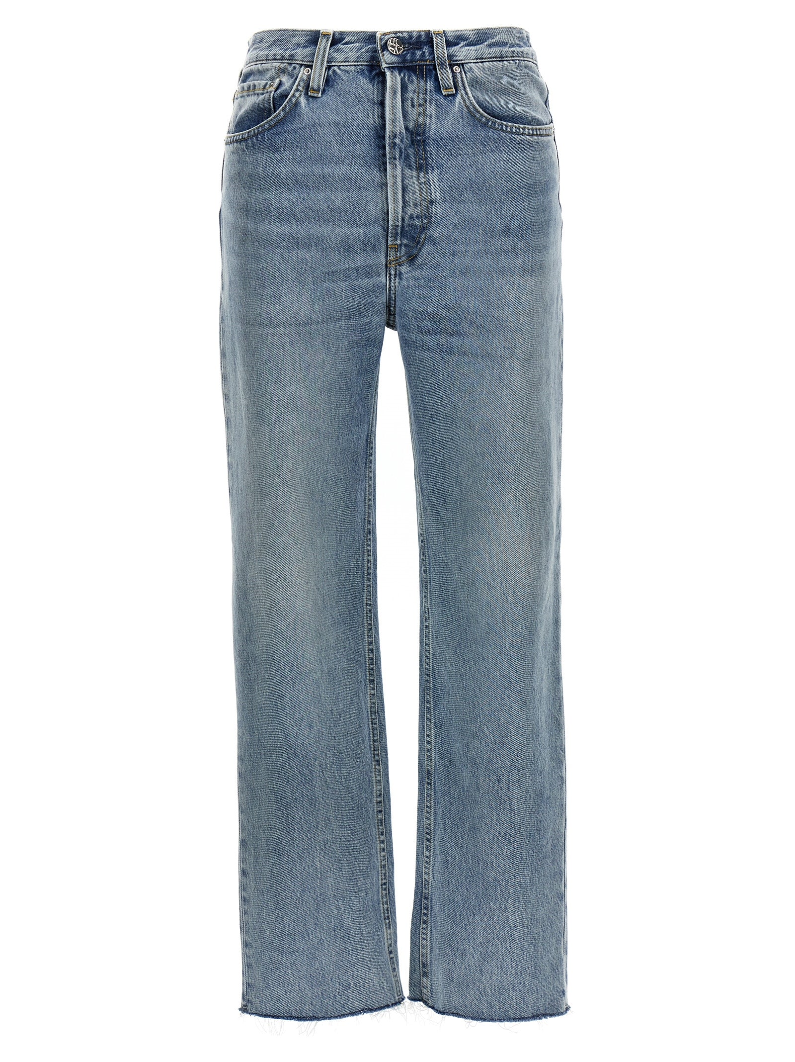 TOTEME Blue Cotton Straight-Leg Jeans TOTEME