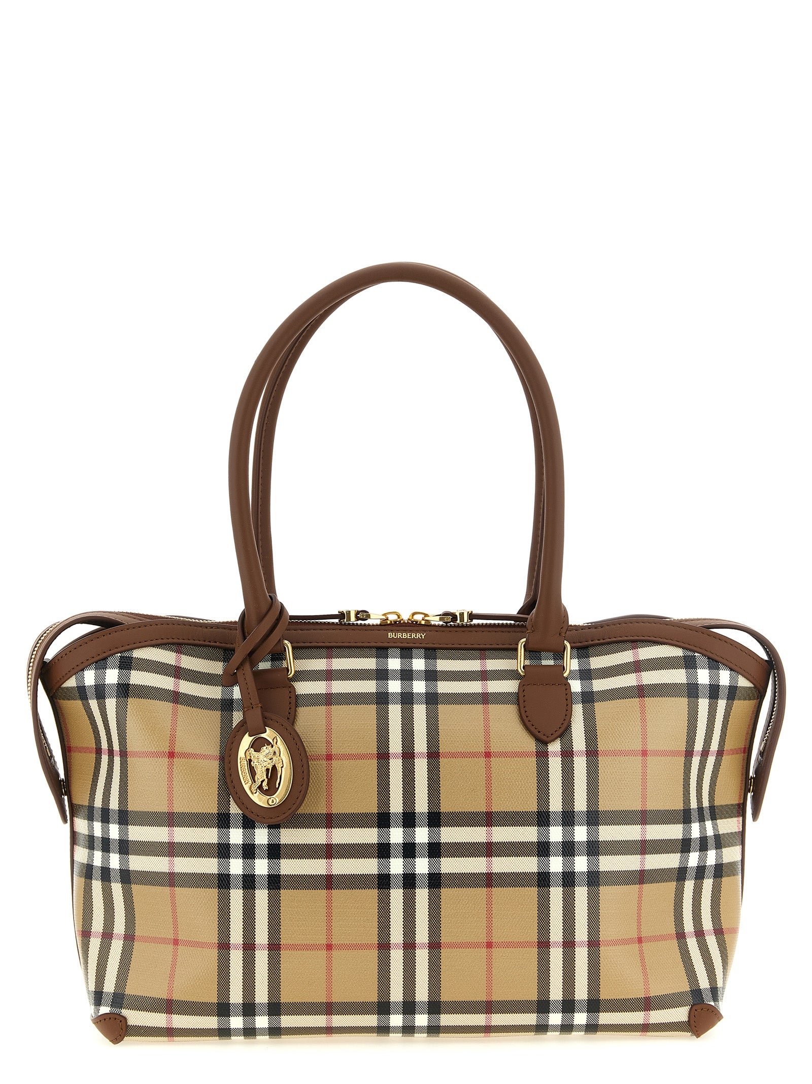 Burberry Beige Cotton Tote Bag Burberry