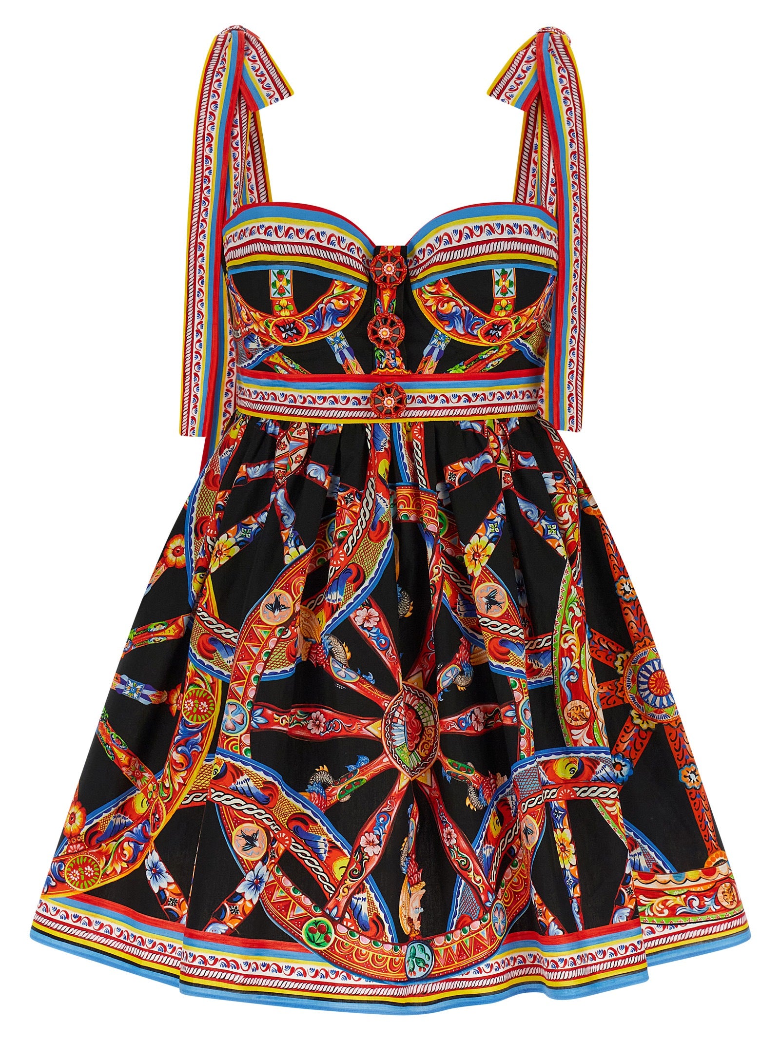 Dolce & Gabbana Multicolor Cotton Short Dress Dolce & Gabbana