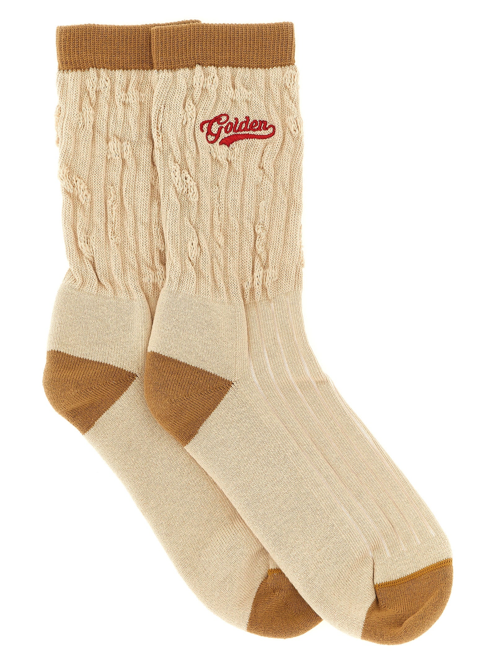 Golden Goose Beige Cotton Socks Golden Goose