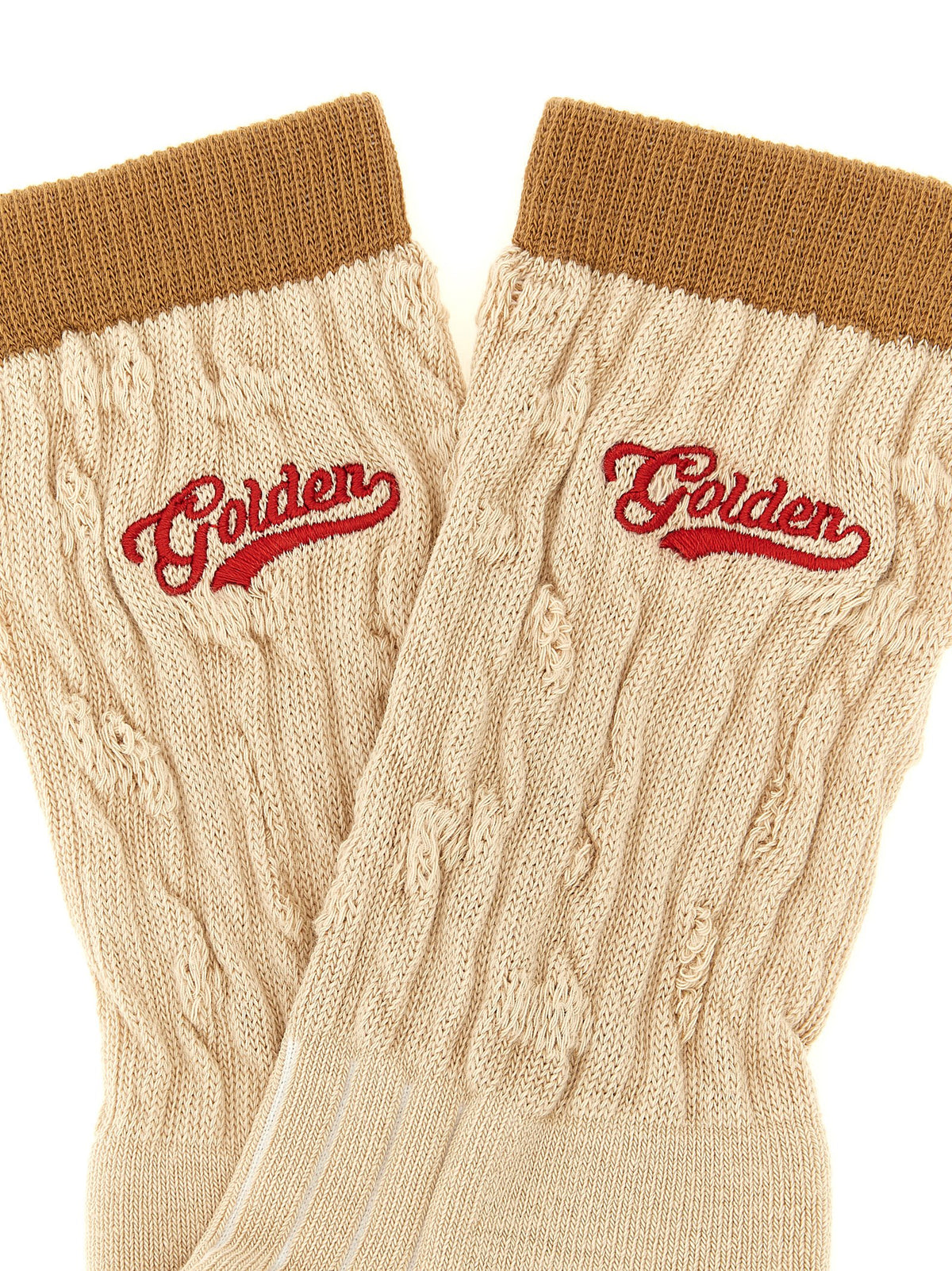 Golden Goose Beige Cotton Socks Golden Goose