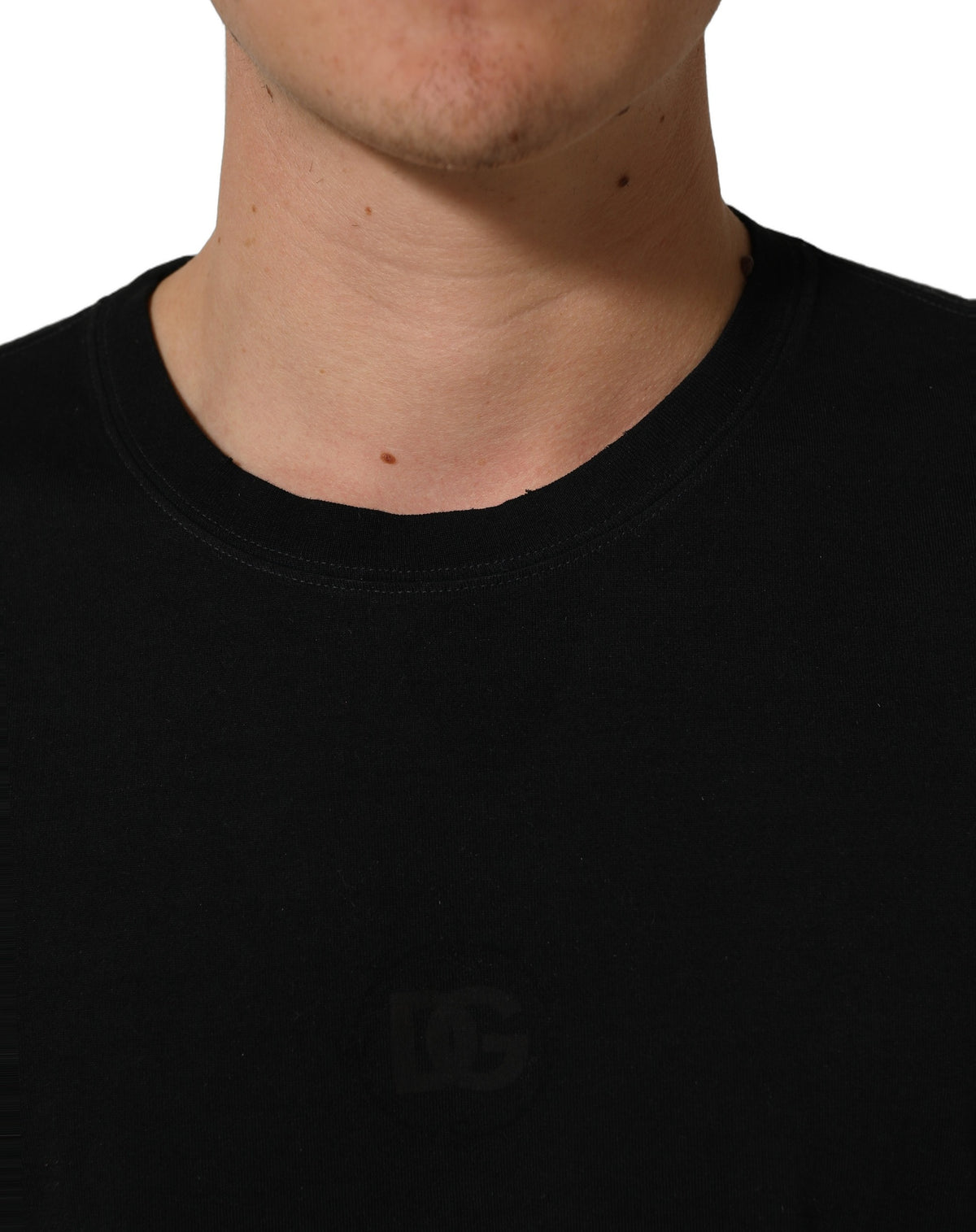 Dolce & Gabbana Black Cotton Short Sleeve Crew Neck T-shirt Dolce & Gabbana