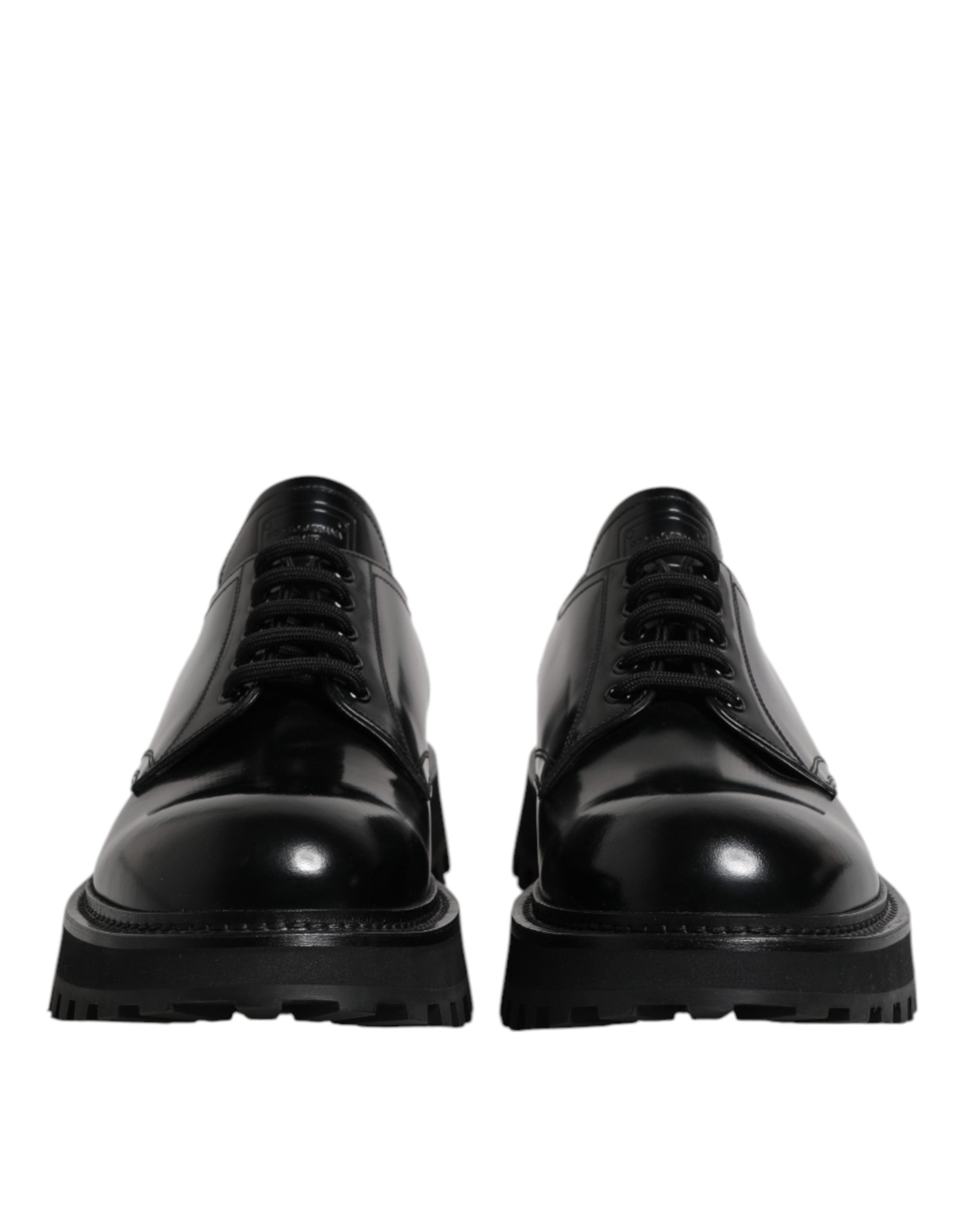 Dolce & Gabbana Black Calf Leather Hi-Trekking Derby Shoes Dolce & Gabbana