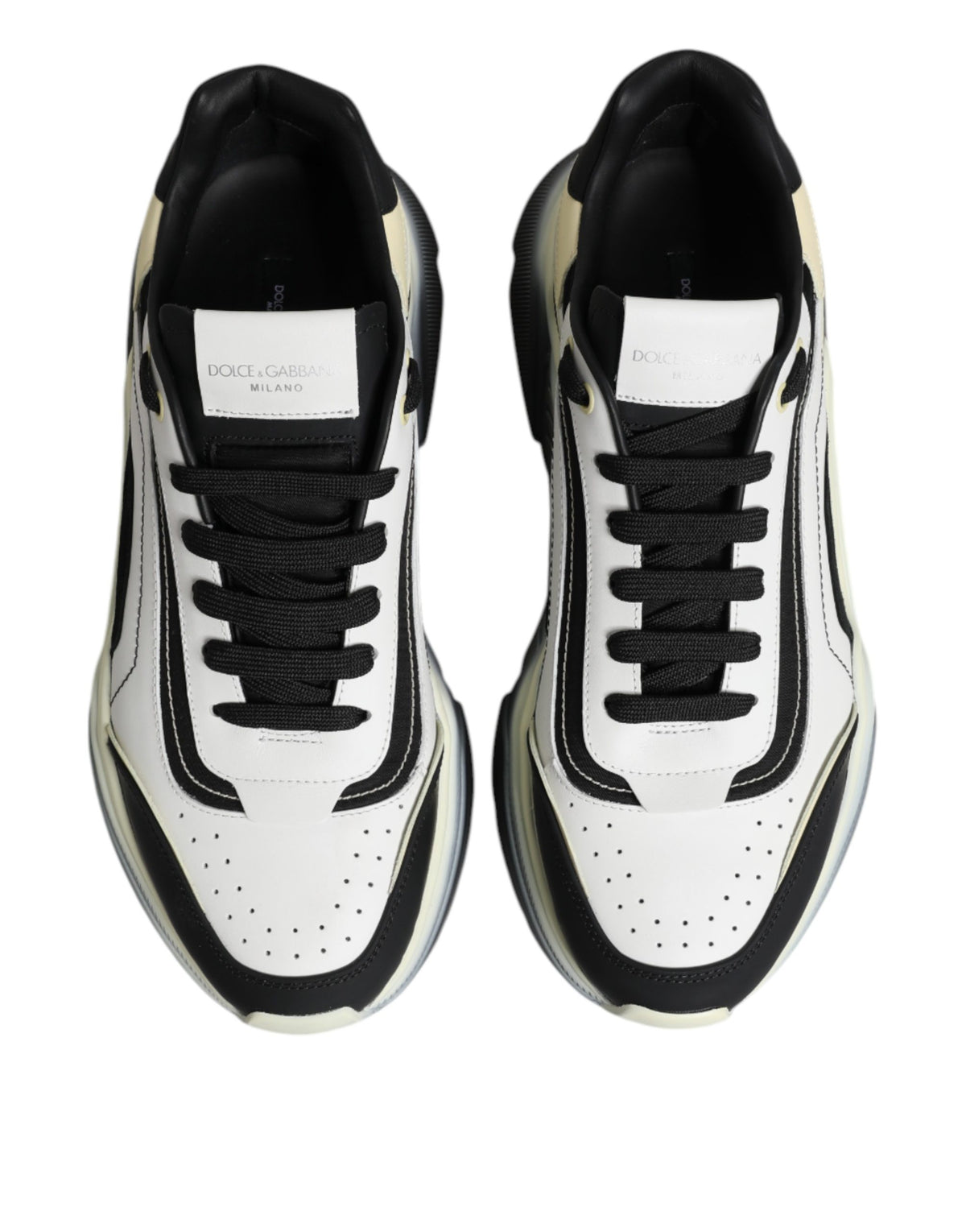 Dolce & Gabbana White Black Daymaster Two Tone Sneaker Shoes Dolce & Gabbana