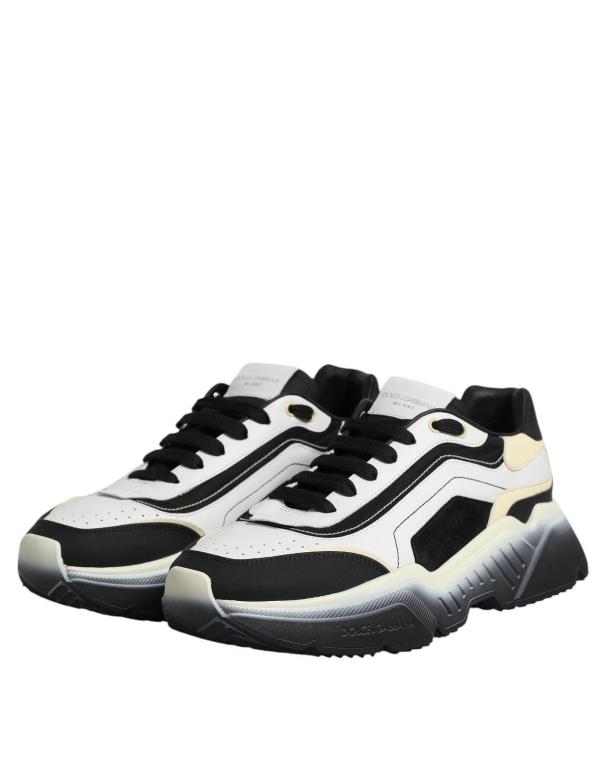 Dolce & Gabbana White Black Daymaster Two Tone Sneaker Shoes Dolce & Gabbana
