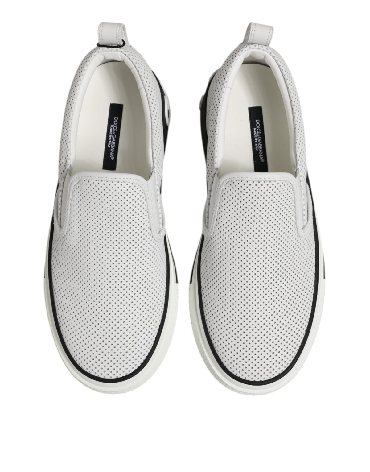 Dolce & Gabbana White Perforated Custom 2.Zero Sneakers Shoes Dolce & Gabbana