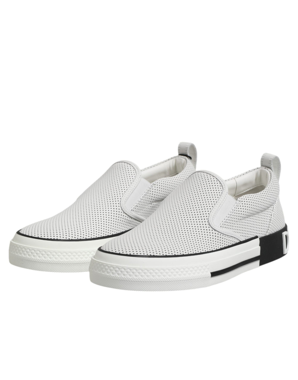 Dolce & Gabbana White Perforated Custom 2.Zero Sneakers Shoes Dolce & Gabbana