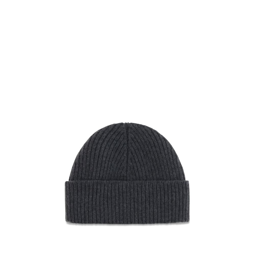 Ami Paris Gray Wool Oves Aries Beanie Ami Paris