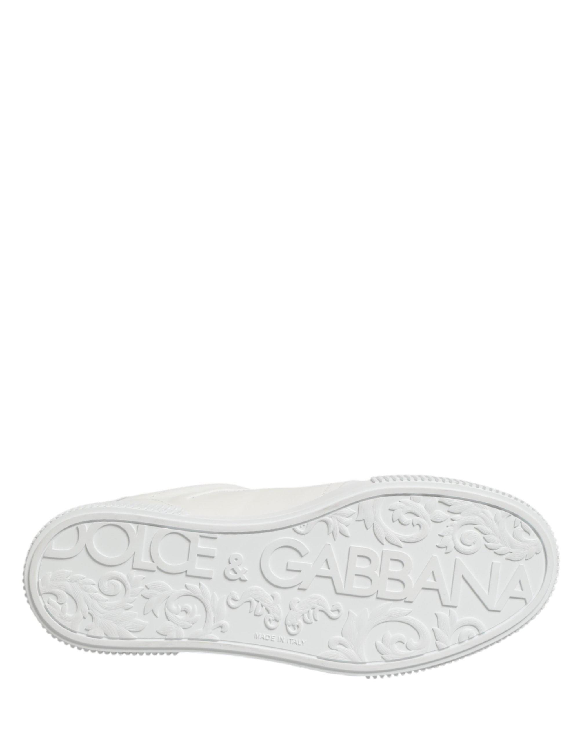 Dolce & Gabbana White Miami Leather Low Top Men Sneakers Shoes Dolce & Gabbana