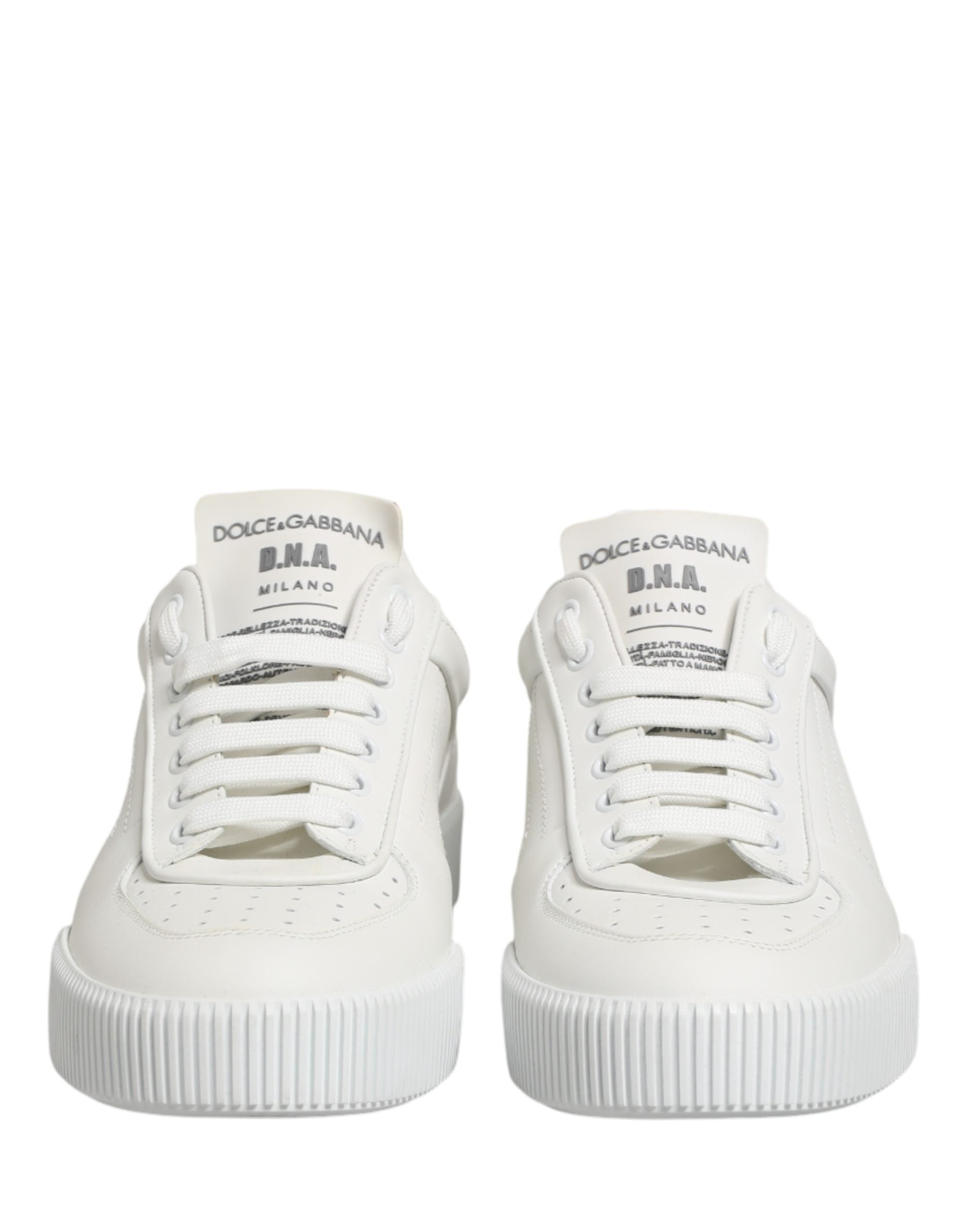 Dolce & Gabbana White Miami Leather Low Top Men Sneakers Shoes Dolce & Gabbana