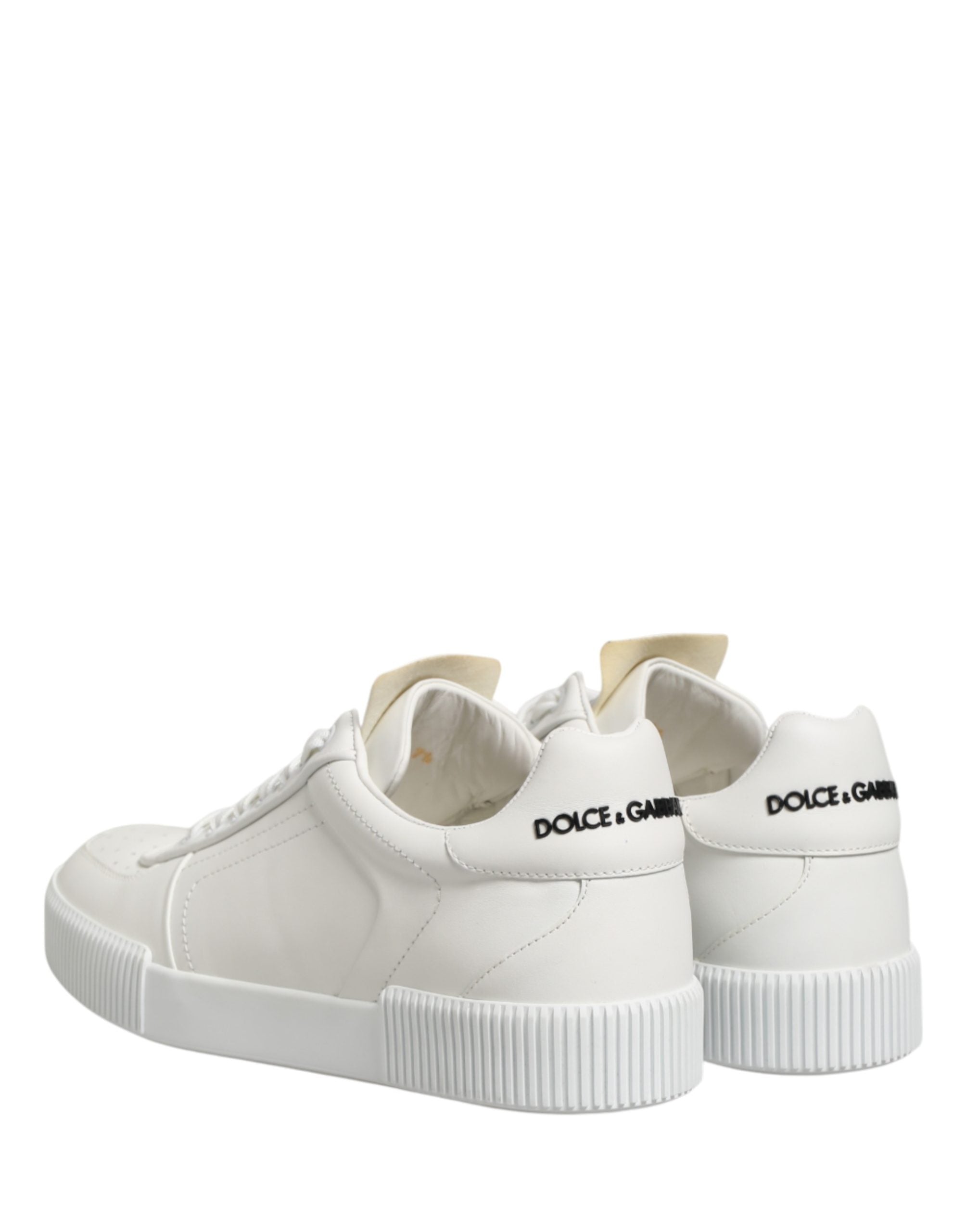 Dolce & Gabbana White Miami Leather Low Top Men Sneakers Shoes Dolce & Gabbana