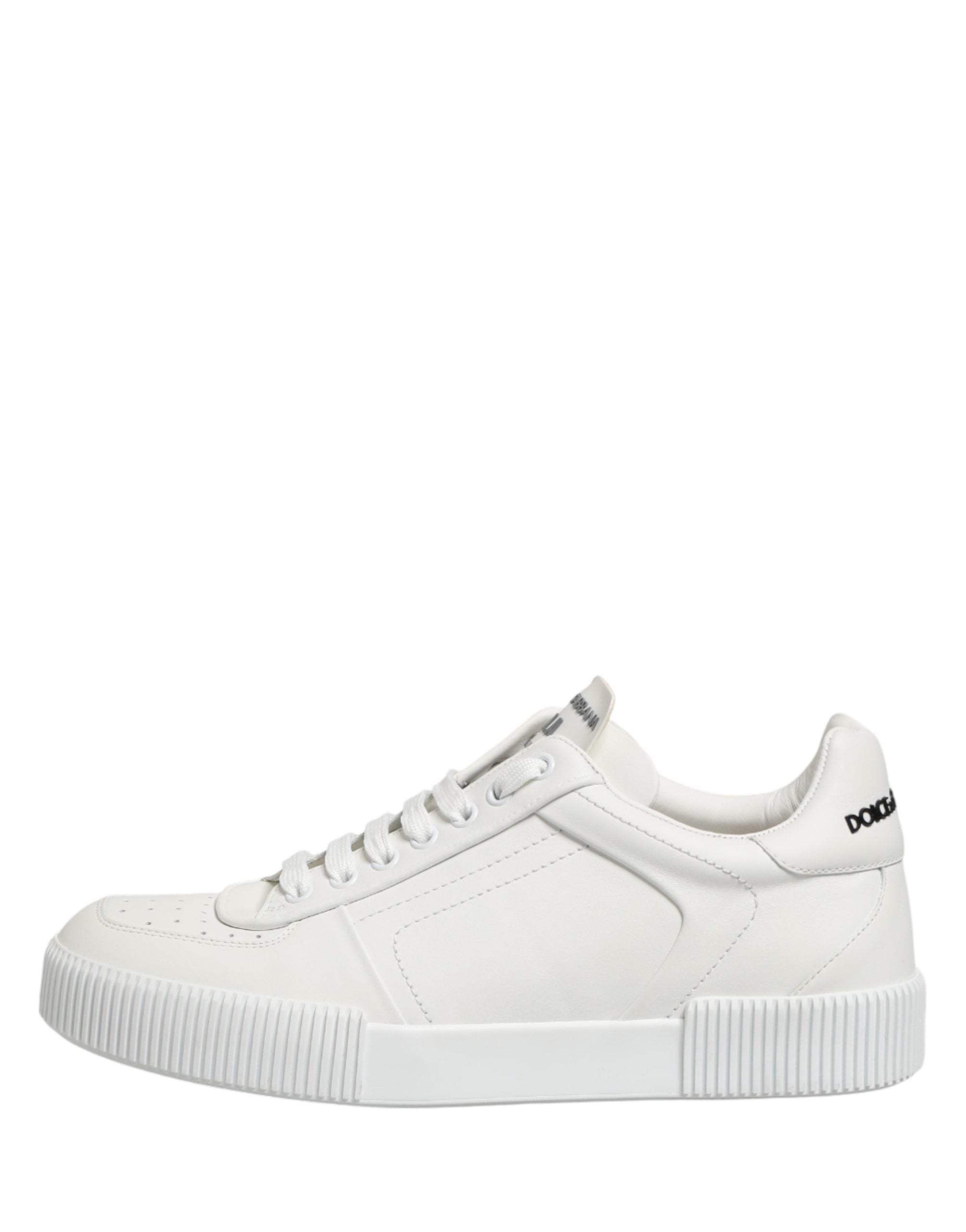 Dolce & Gabbana White Miami Leather Low Top Men Sneakers Shoes Dolce & Gabbana
