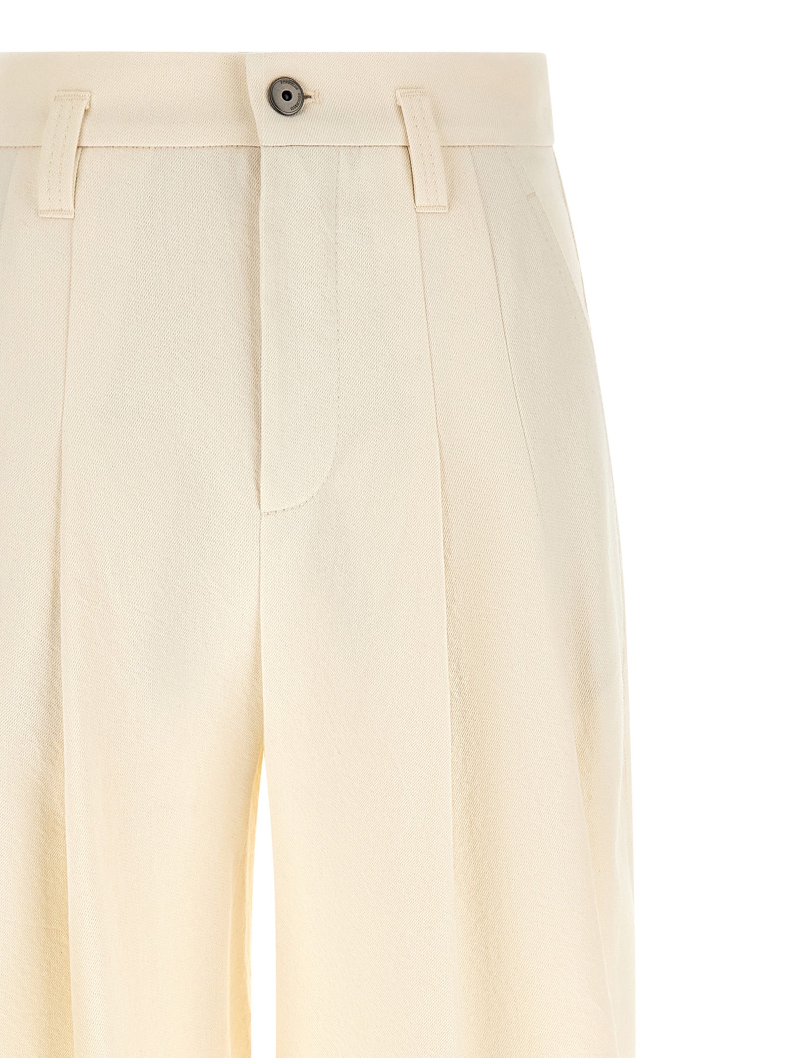 Brunello Cucinelli White Cotton Casual Pants Brunello Cucinelli