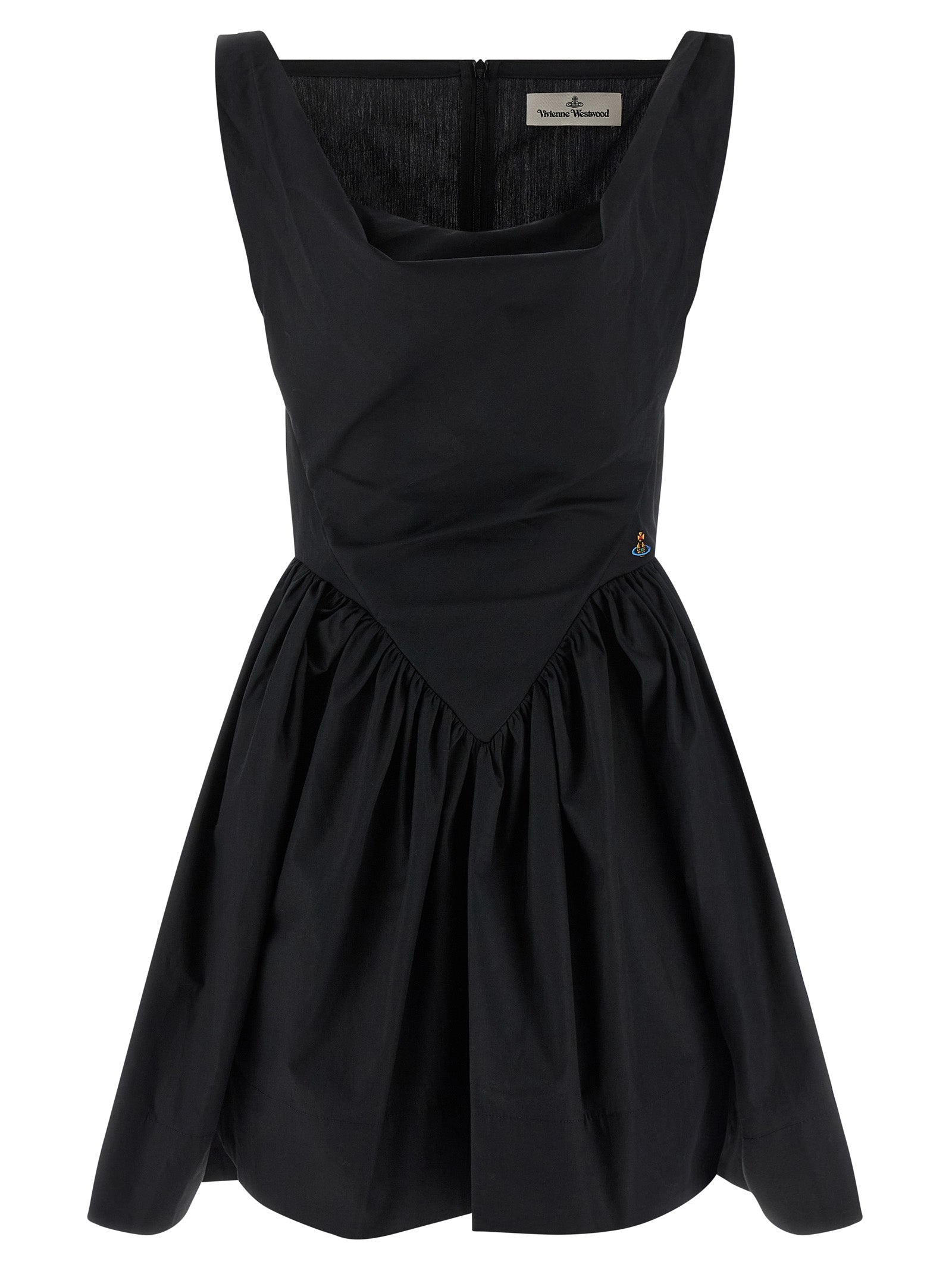 Vivienne Westwood Black Cotton Short Dress Vivienne Westwood
