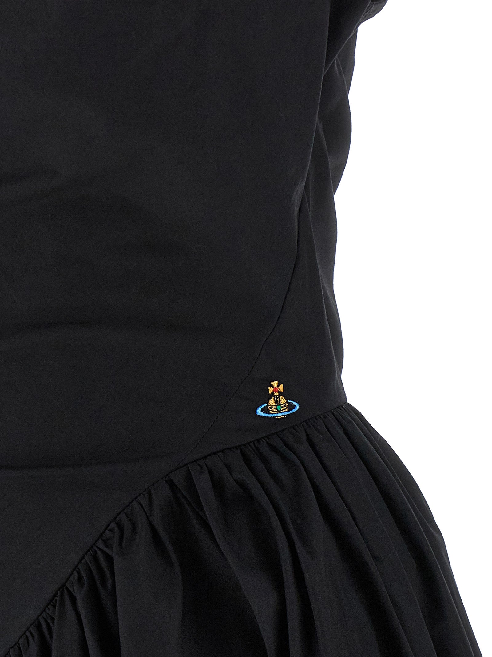 Vivienne Westwood Black Cotton Short Dress Vivienne Westwood