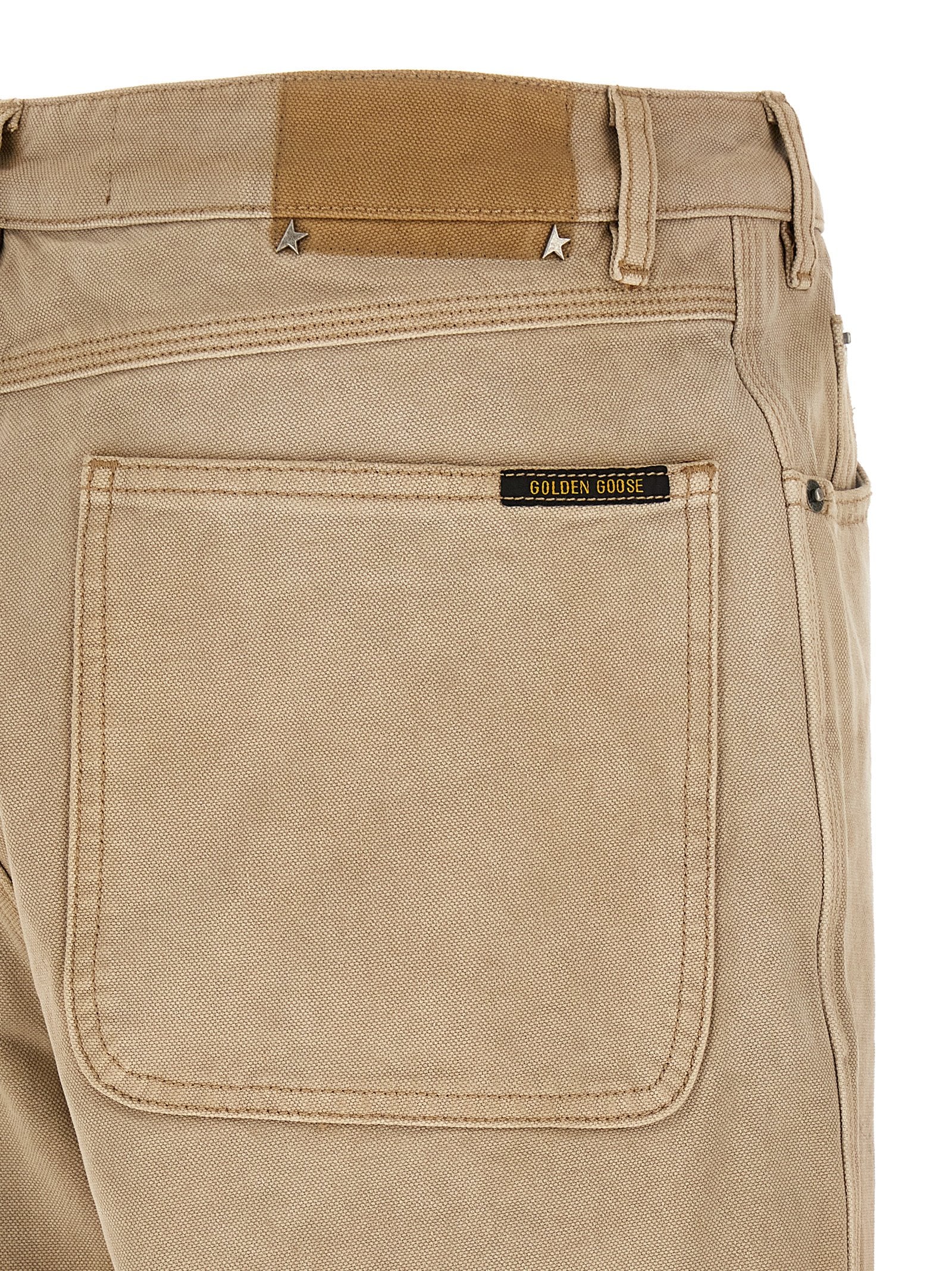 Golden Goose Beige Cotton Casual Pants Golden Goose