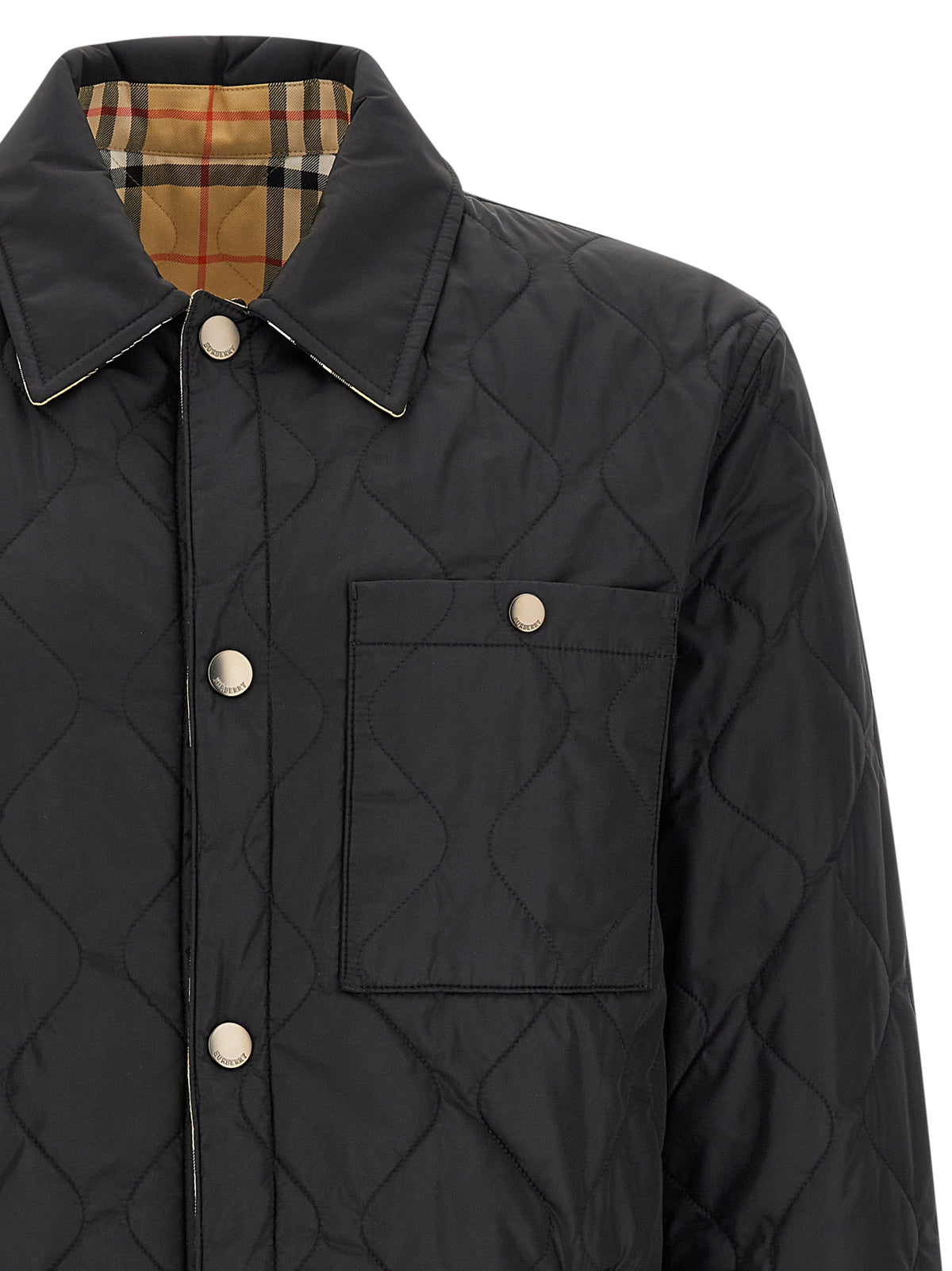 Burberry Black Polyamide Full-Length Jacket Burberry