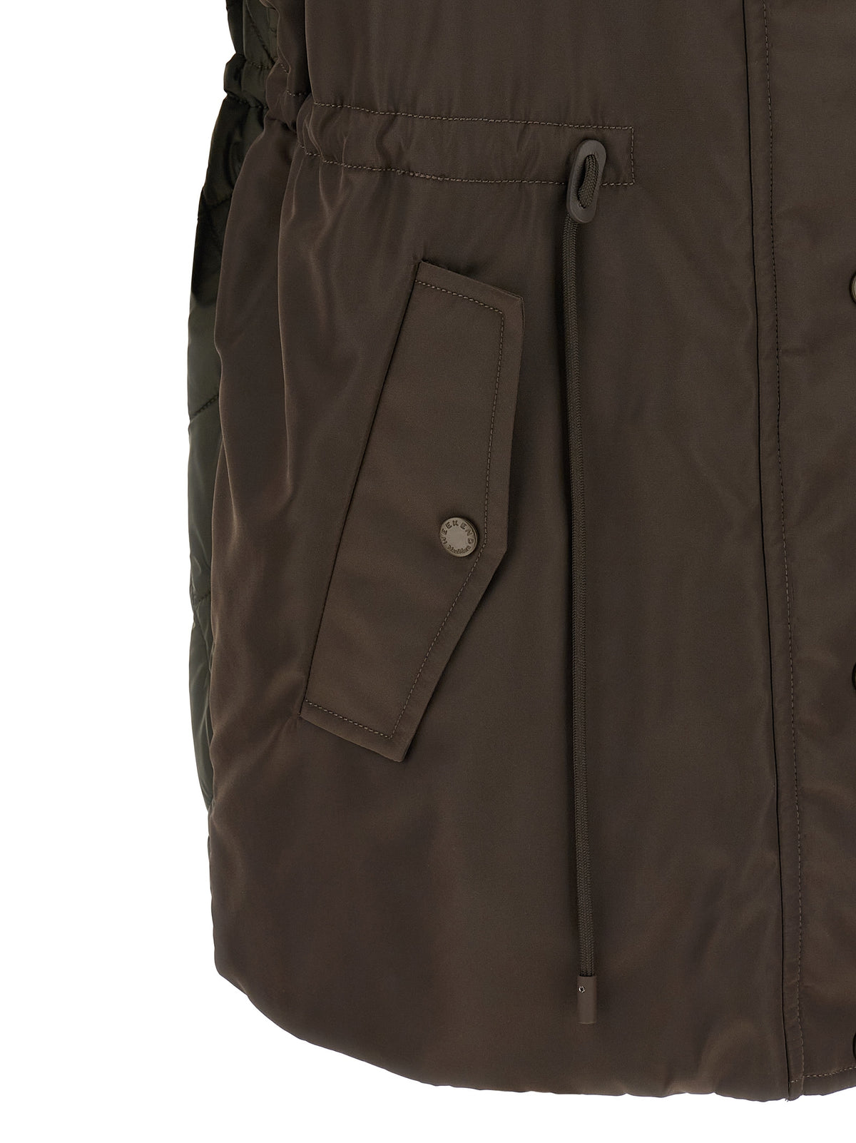 Max Mara Brown Polyamide Sleeveless Jacket Max Mara